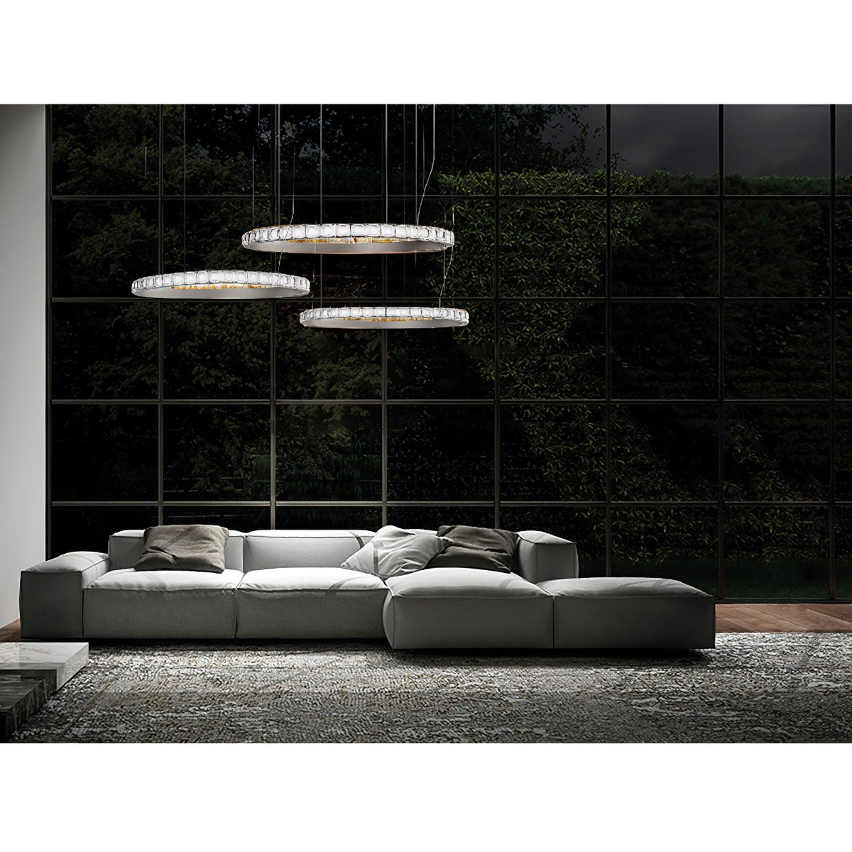 Avzorion Moderne Minimalistische Ring Kroonluchter van glas