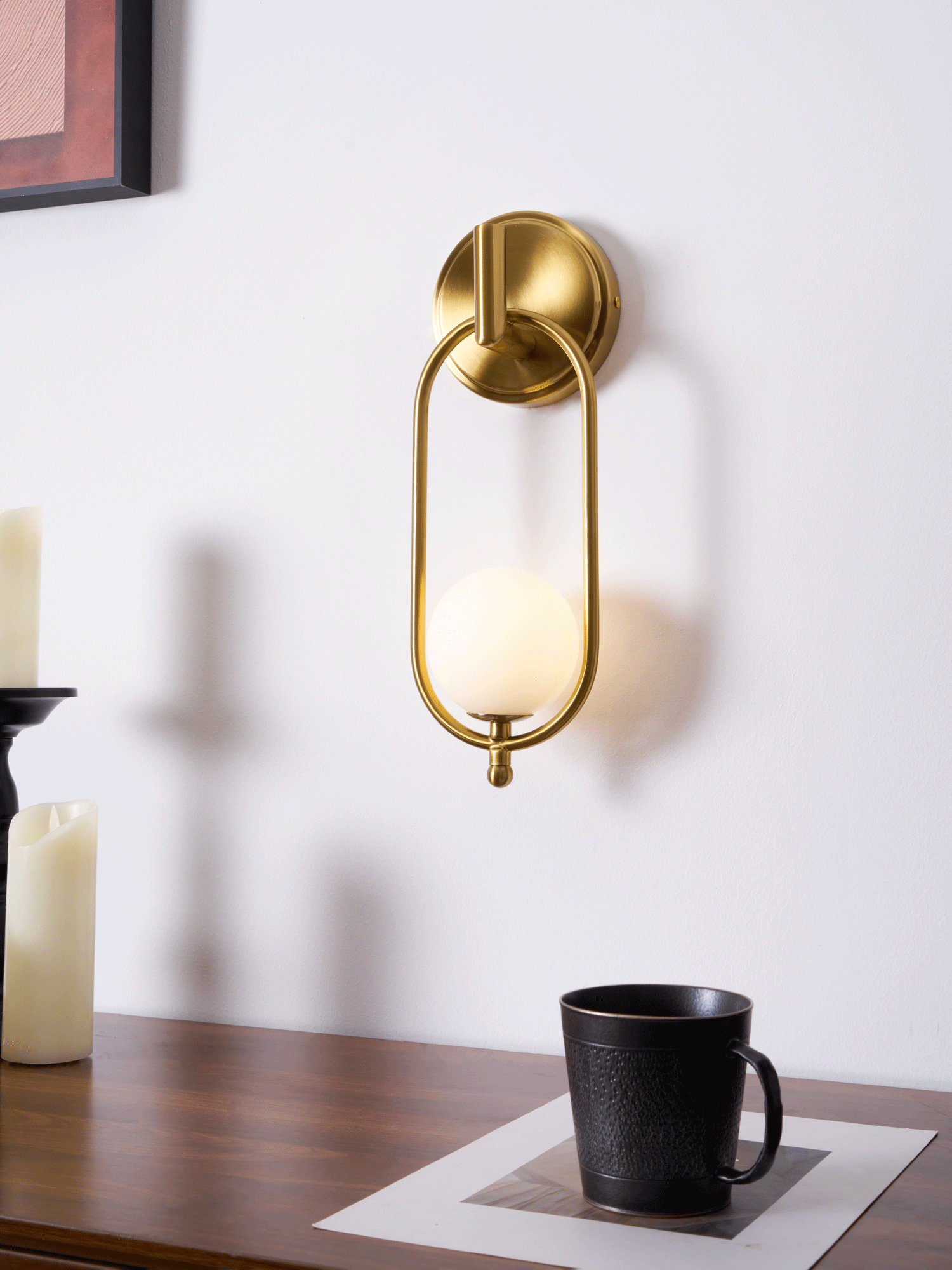Cumirisra moderne minimalistische wandlamp van messing glas