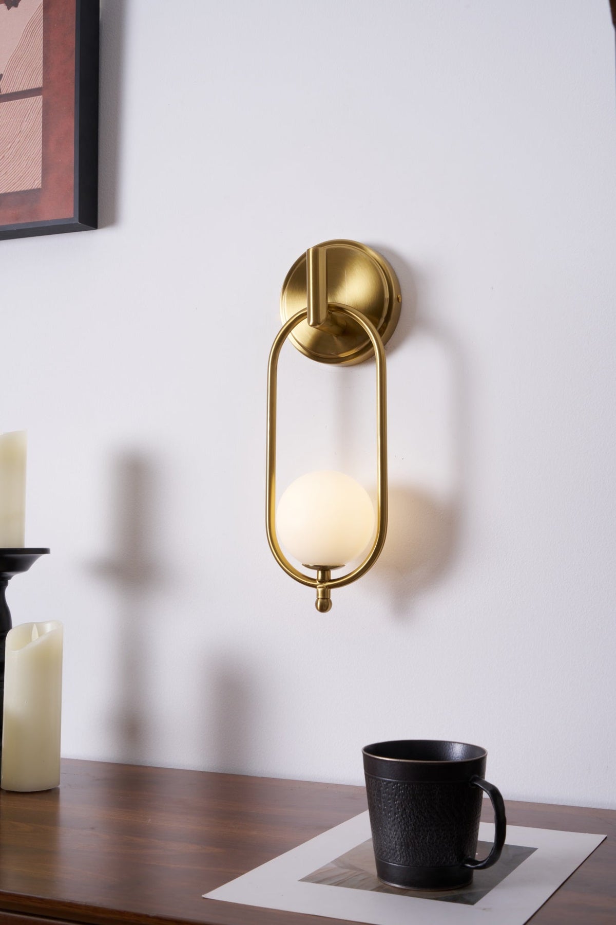 Cumirisra moderne minimalistische wandlamp van messing glas