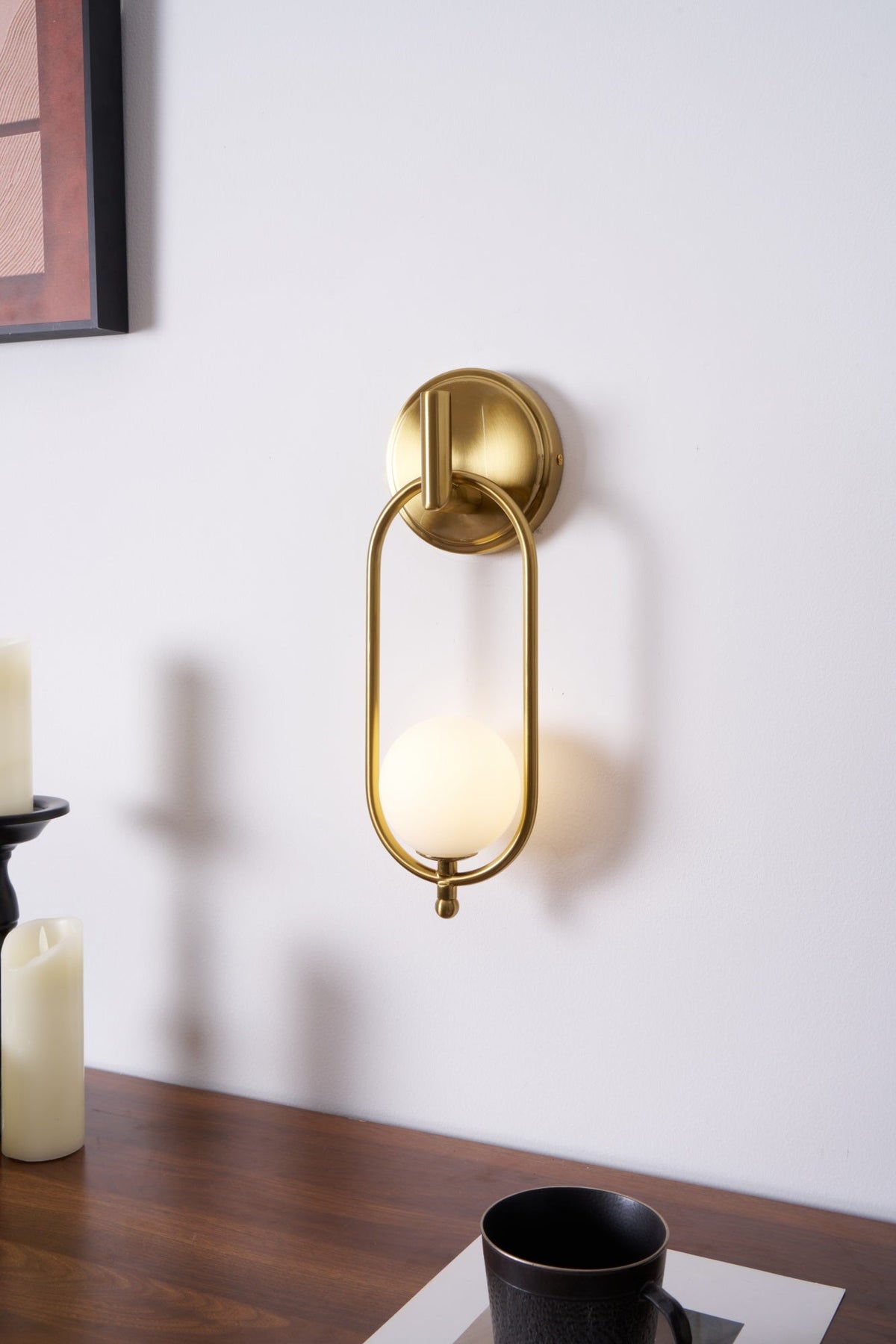 Cumirisra moderne minimalistische wandlamp van messing glas