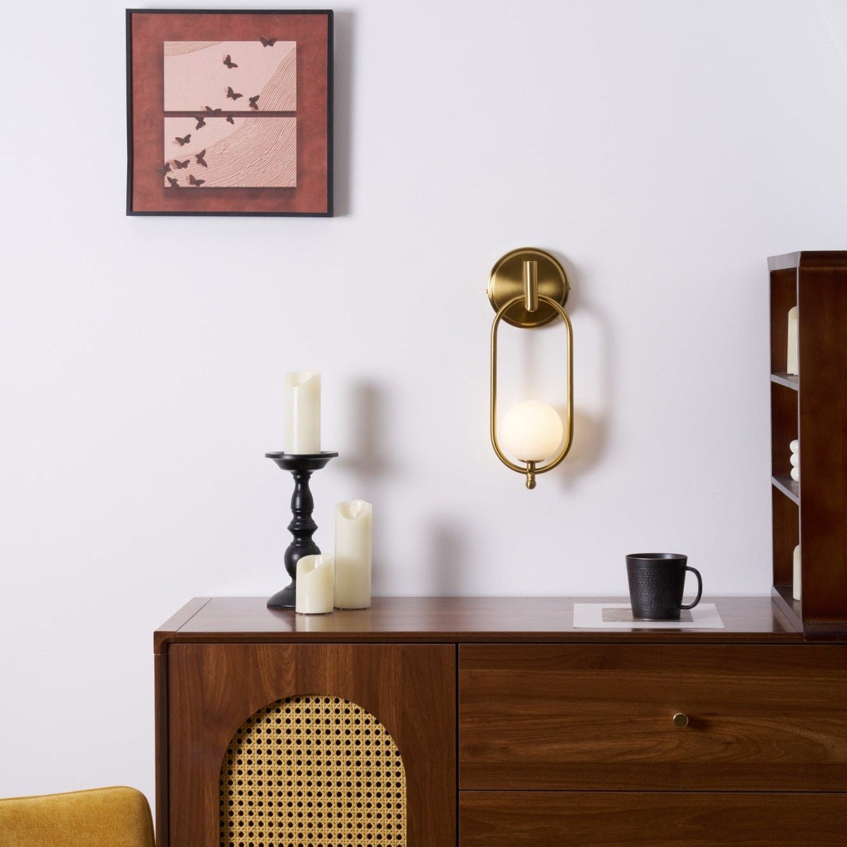 Cumirisra moderne minimalistische wandlamp van messing glas