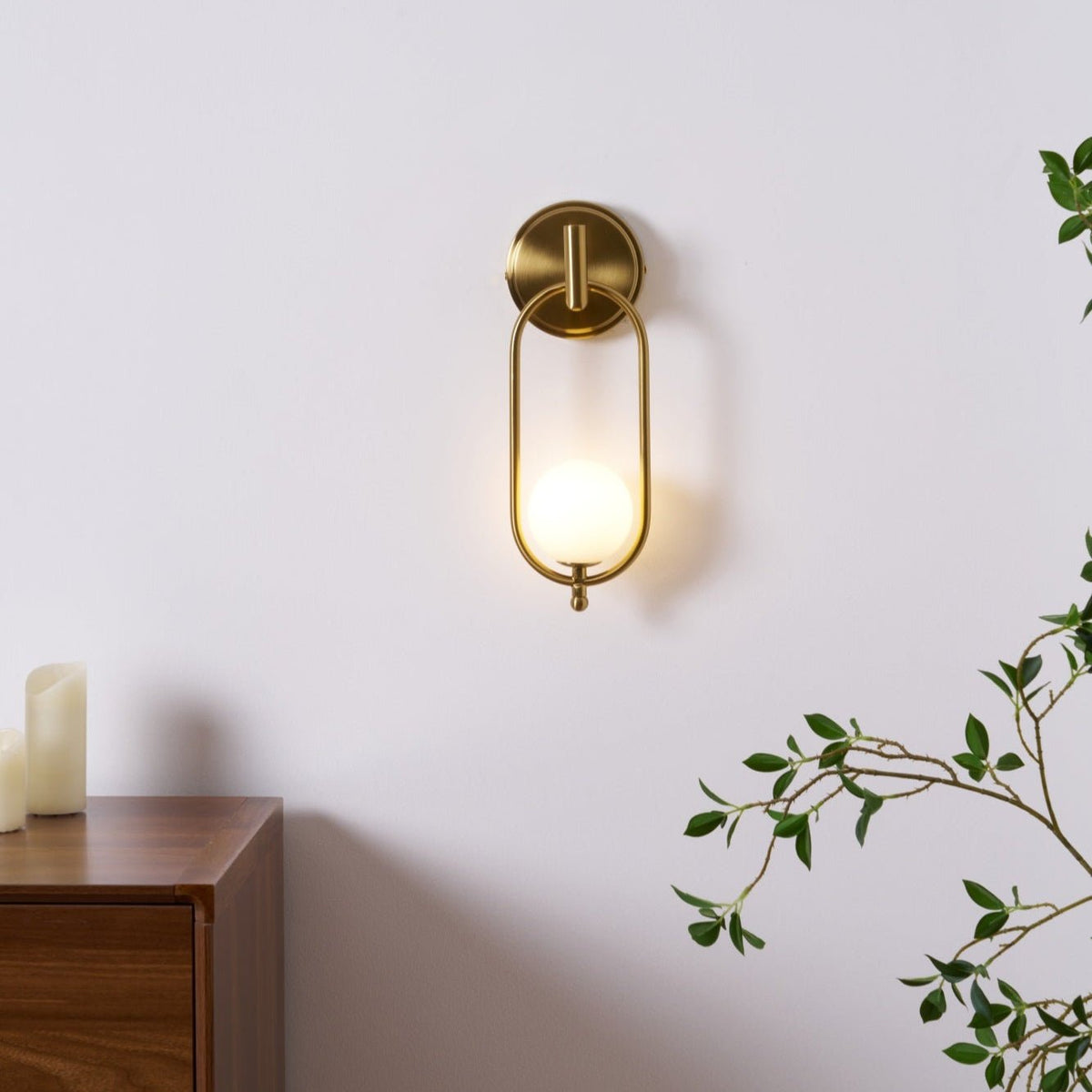 Cumirisra moderne minimalistische wandlamp van messing glas