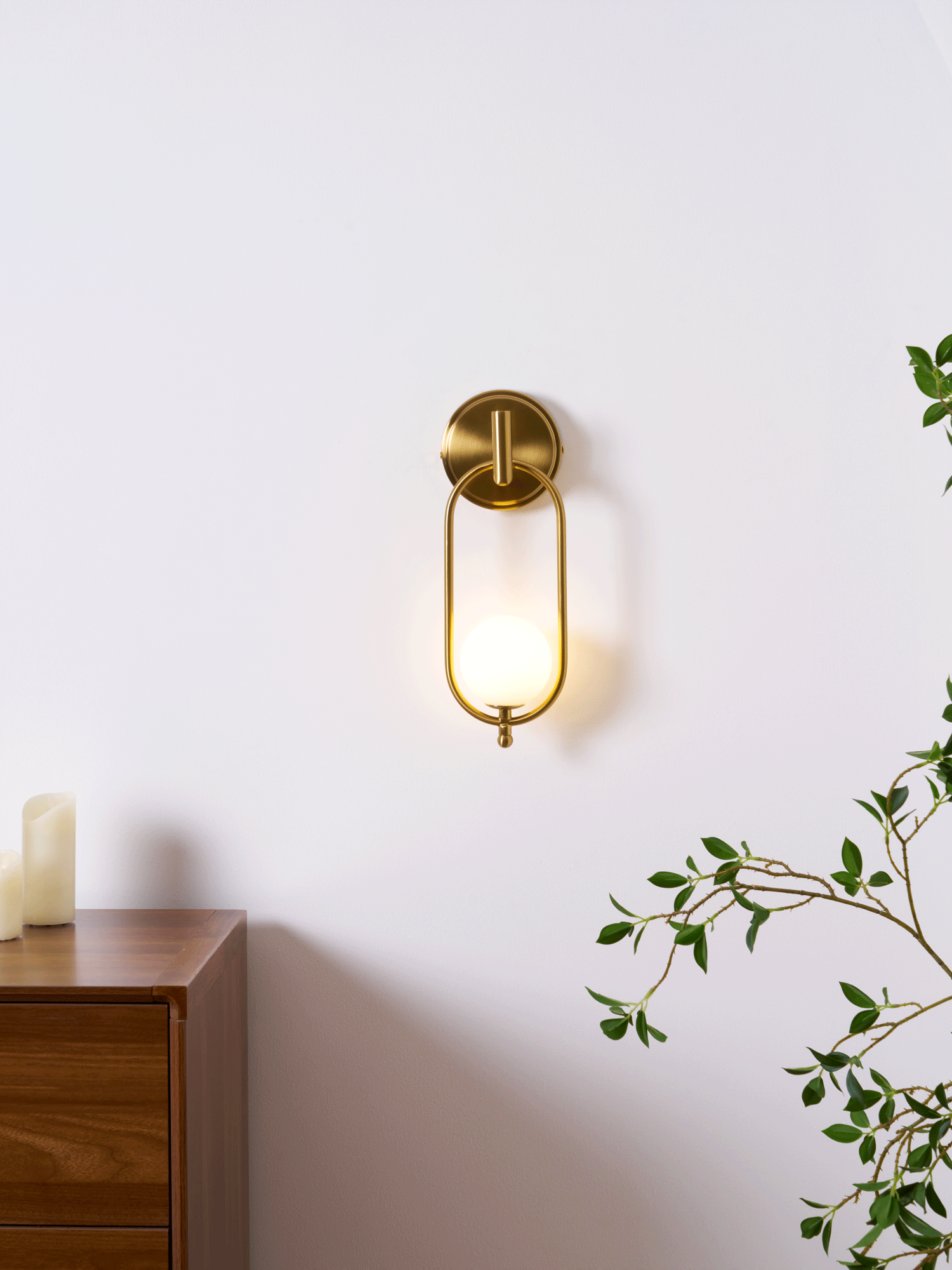 Cumirisra moderne minimalistische wandlamp van messing glas