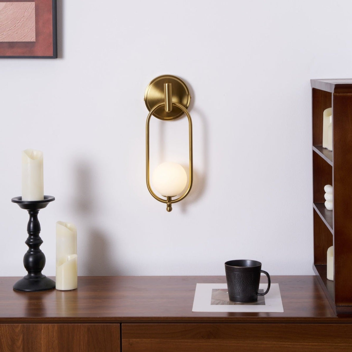 Cumirisra moderne minimalistische wandlamp van messing glas