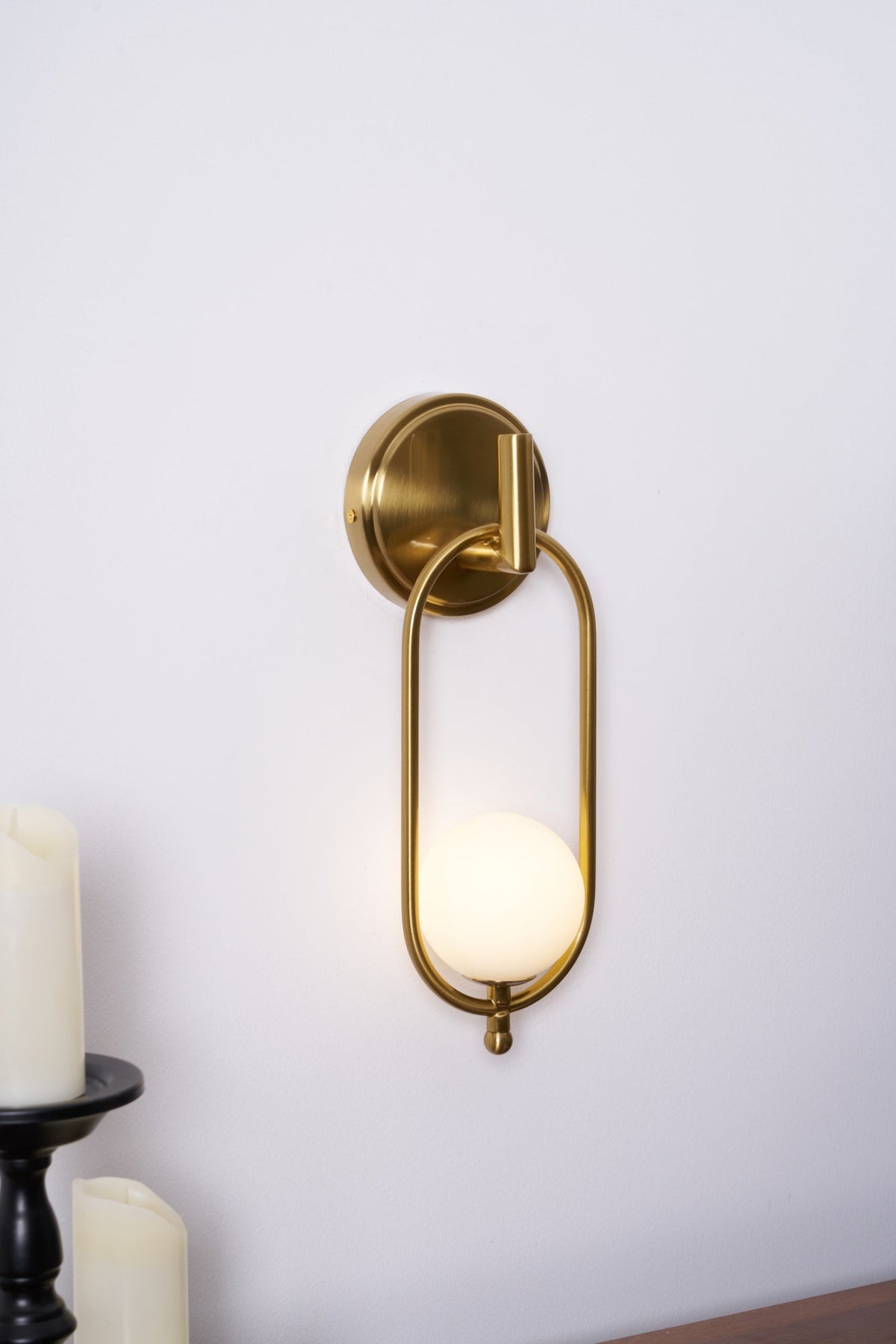 Cumirisra moderne minimalistische wandlamp van messing glas