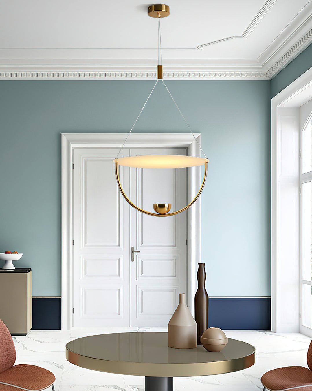Vecaros Moderne minimalistische hanglamp met schijf