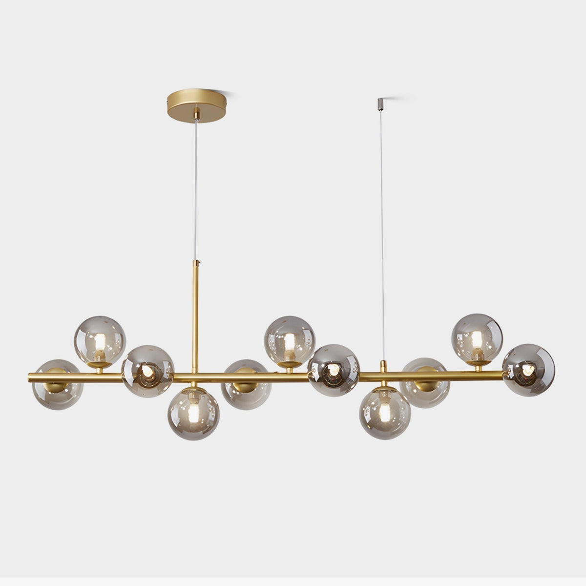 Lioroora kroonluchter met glazen bol goudkleurige afwerking 12-Light