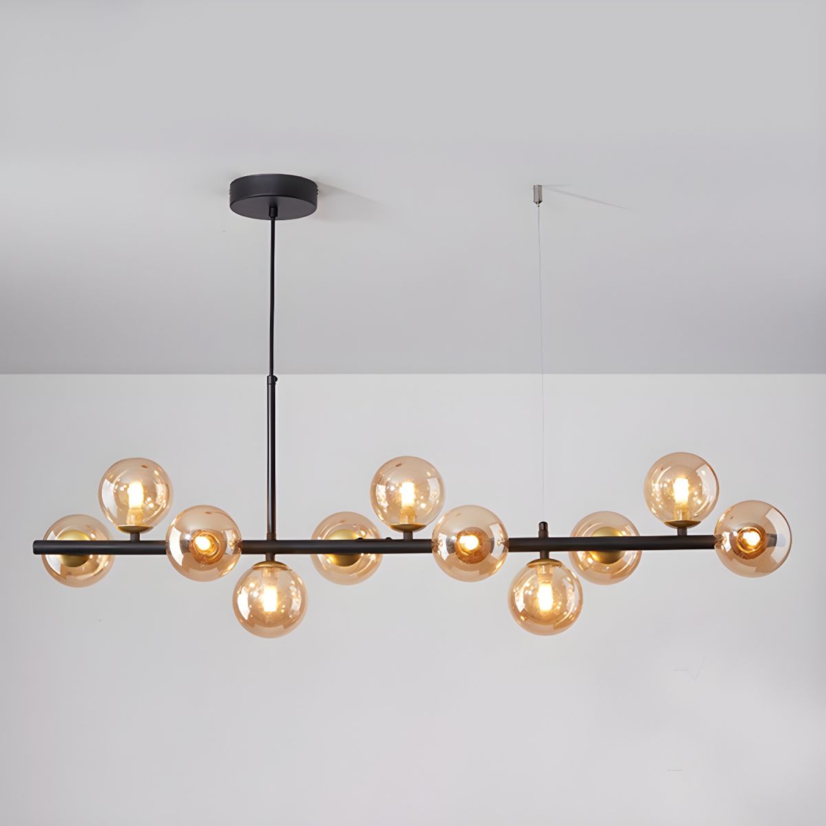 Lioroora kroonluchter met glazen bol goudkleurige afwerking 12-Light