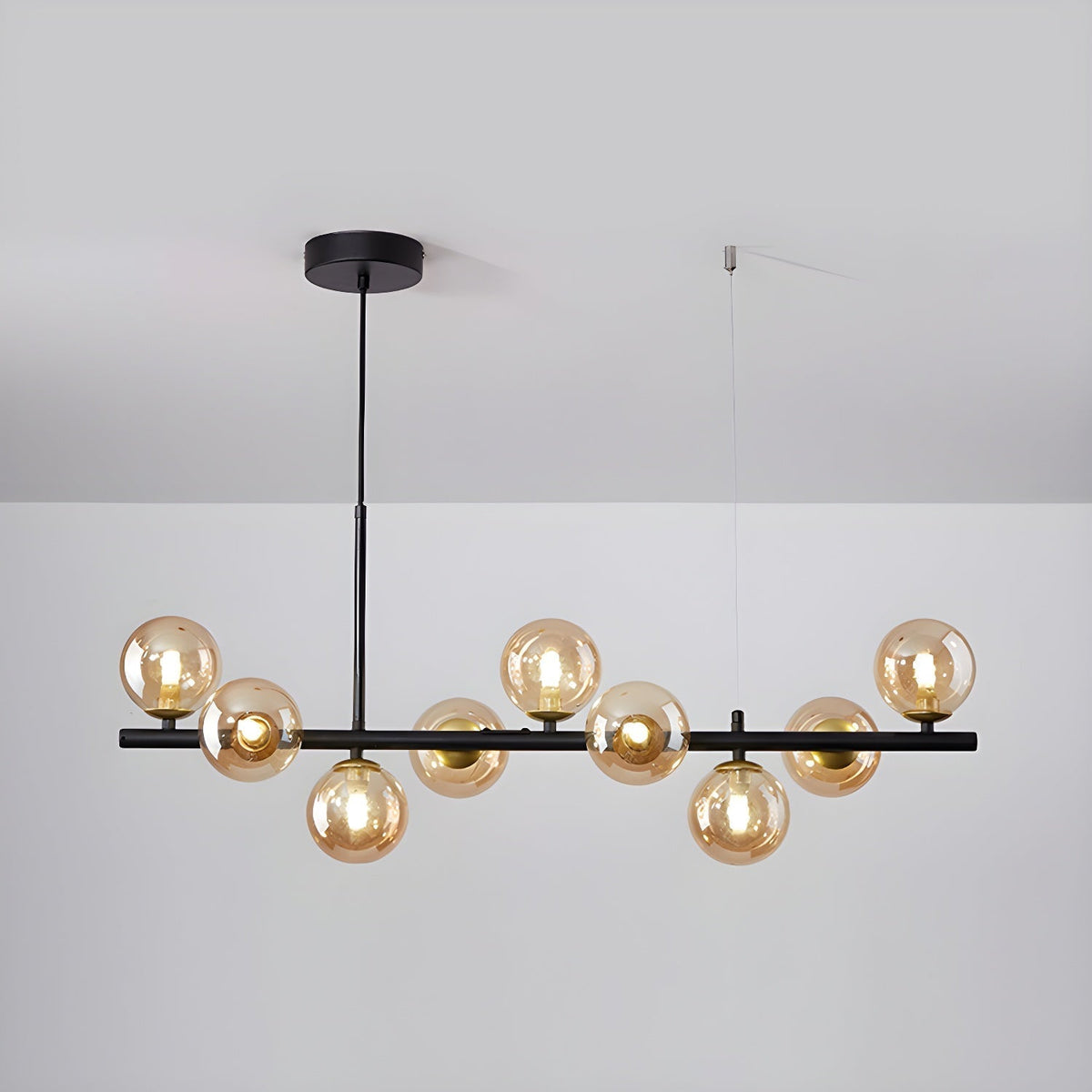 Lioroora kroonluchter met glazen bol goudkleurige afwerking 12-Light