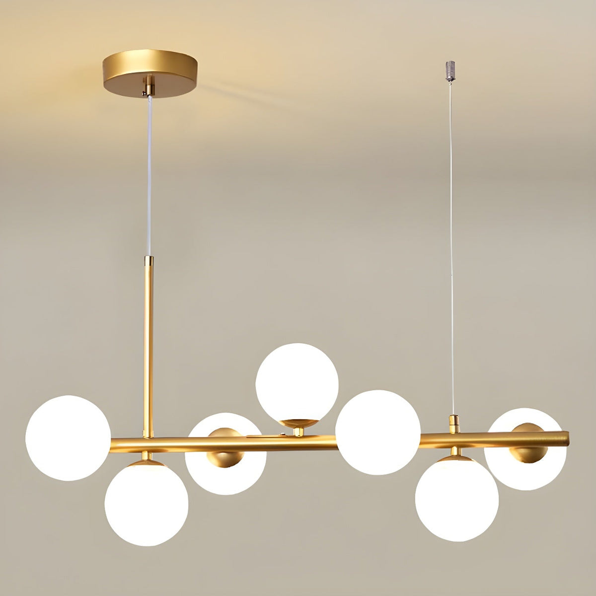 Lioroora kroonluchter met glazen bol goudkleurige afwerking 12-Light