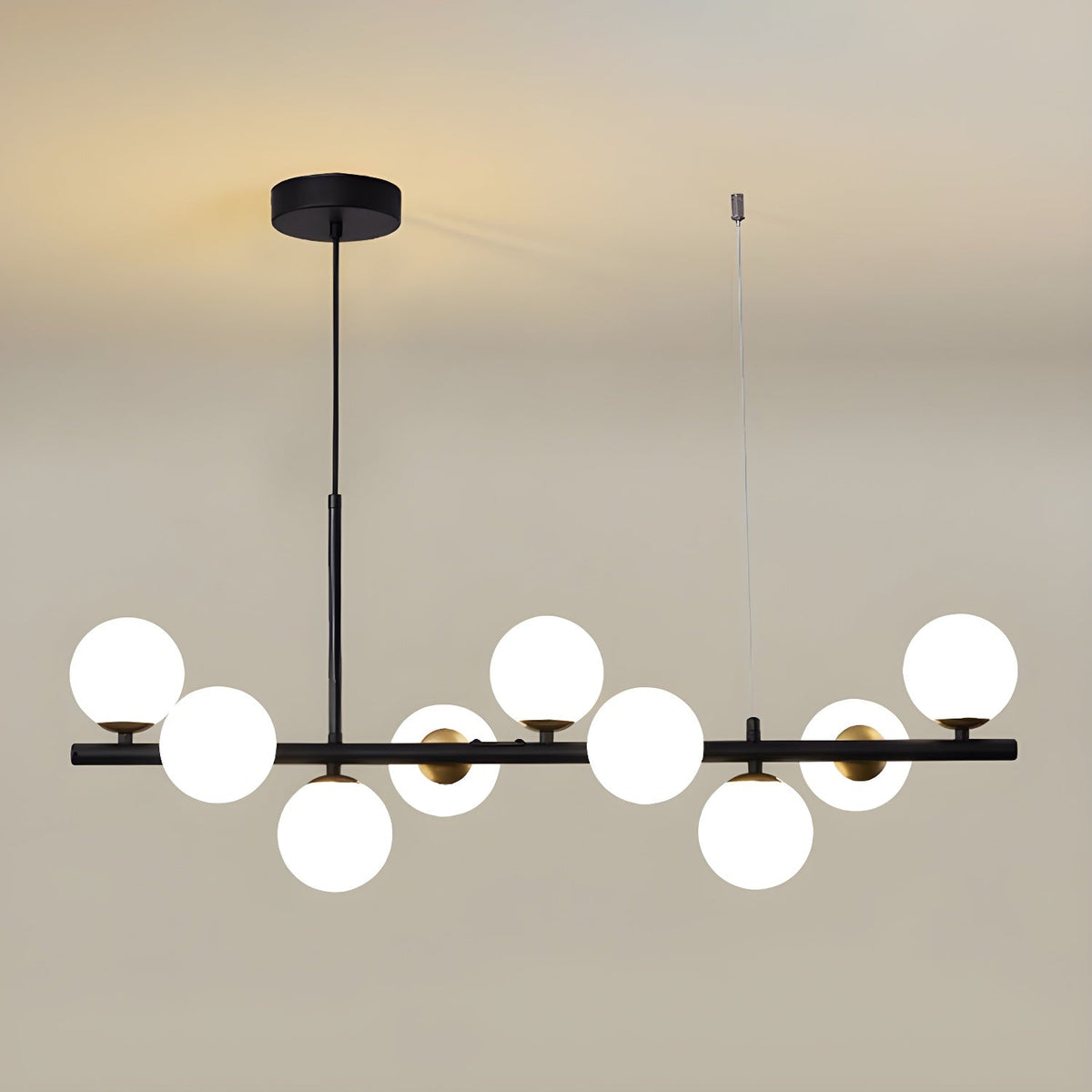 Lioroora kroonluchter met glazen bol goudkleurige afwerking 12-Light