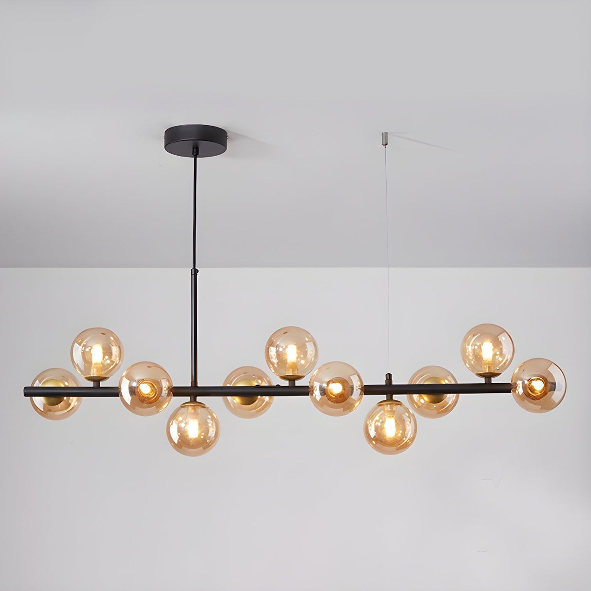 Lioroora kroonluchter met glazen bol goudkleurige afwerking 12-Light
