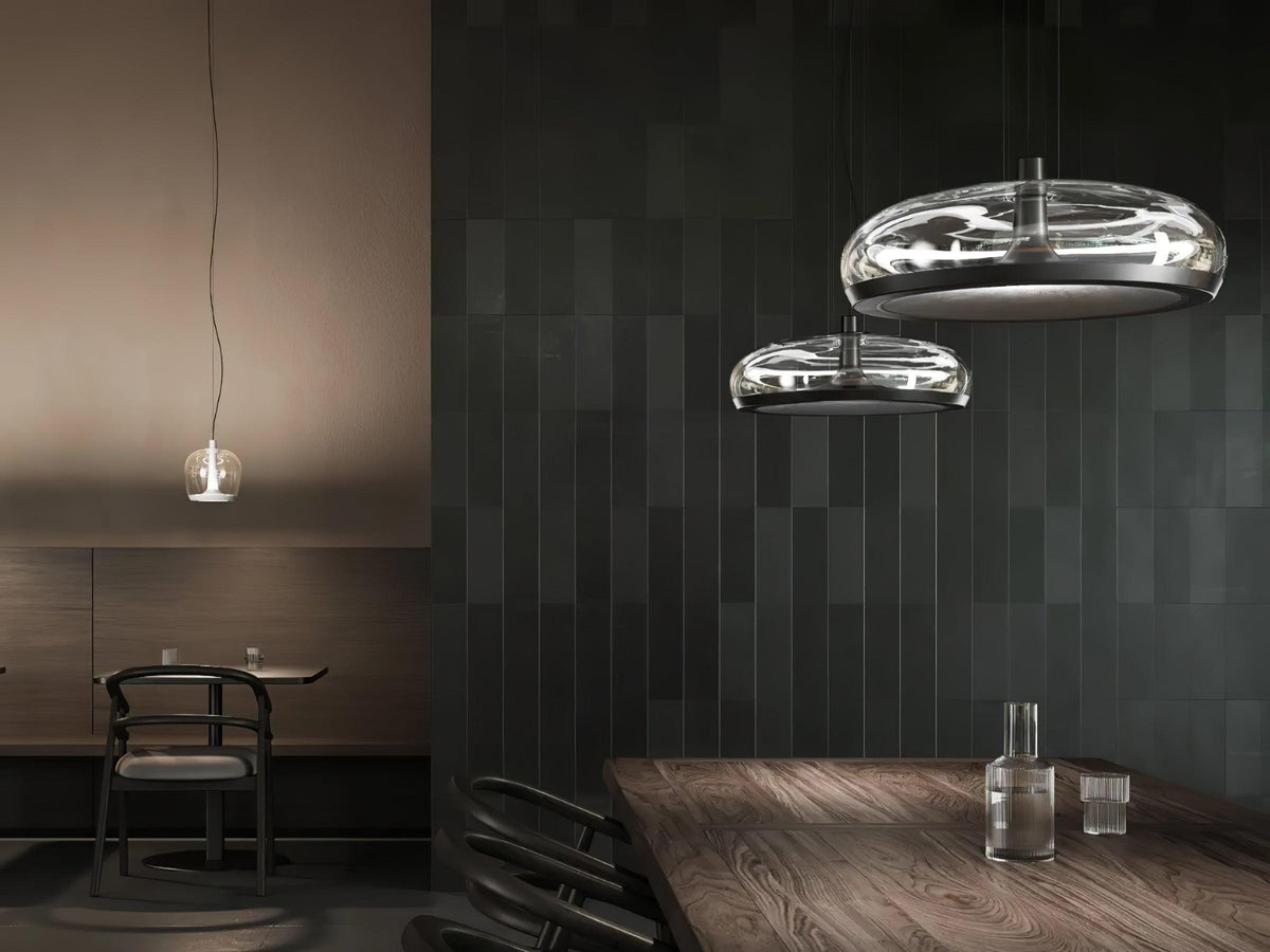 Cotalor Noordse kunst LED glas hanglamp