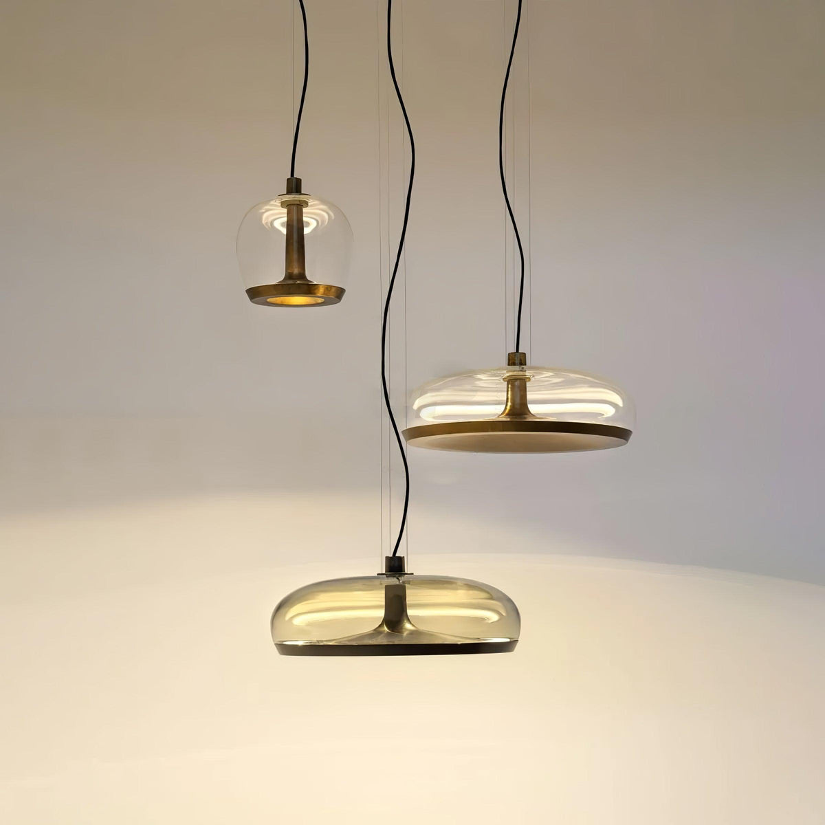 Cotalor Noordse kunst LED glas hanglamp