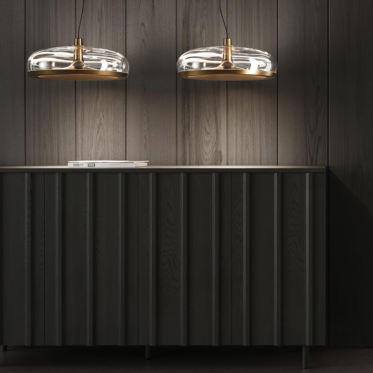 Cotalor Noordse kunst LED glas hanglamp