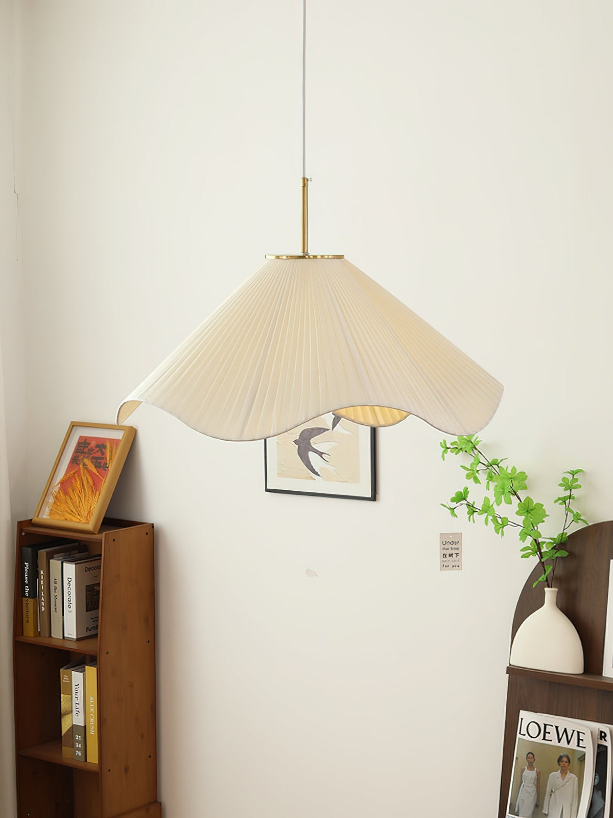 Drift Minimalistische hanglamp van stof