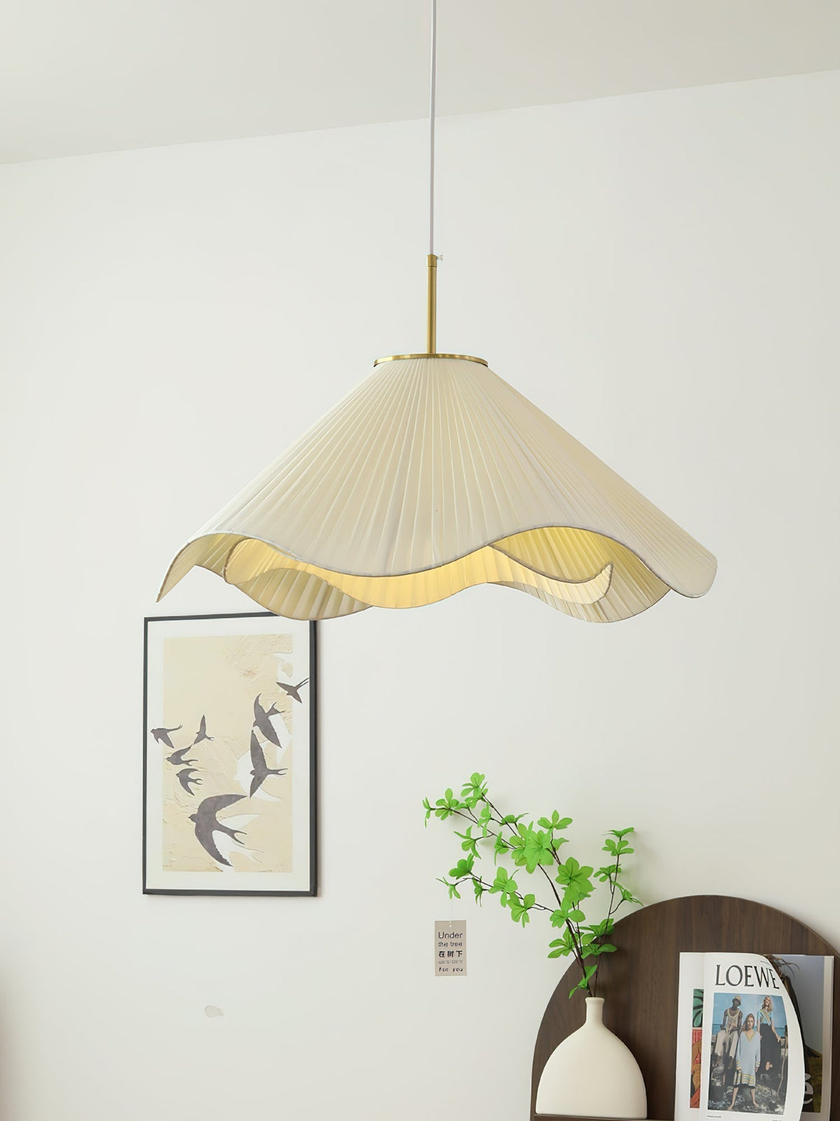 Drift Minimalistische hanglamp van stof
