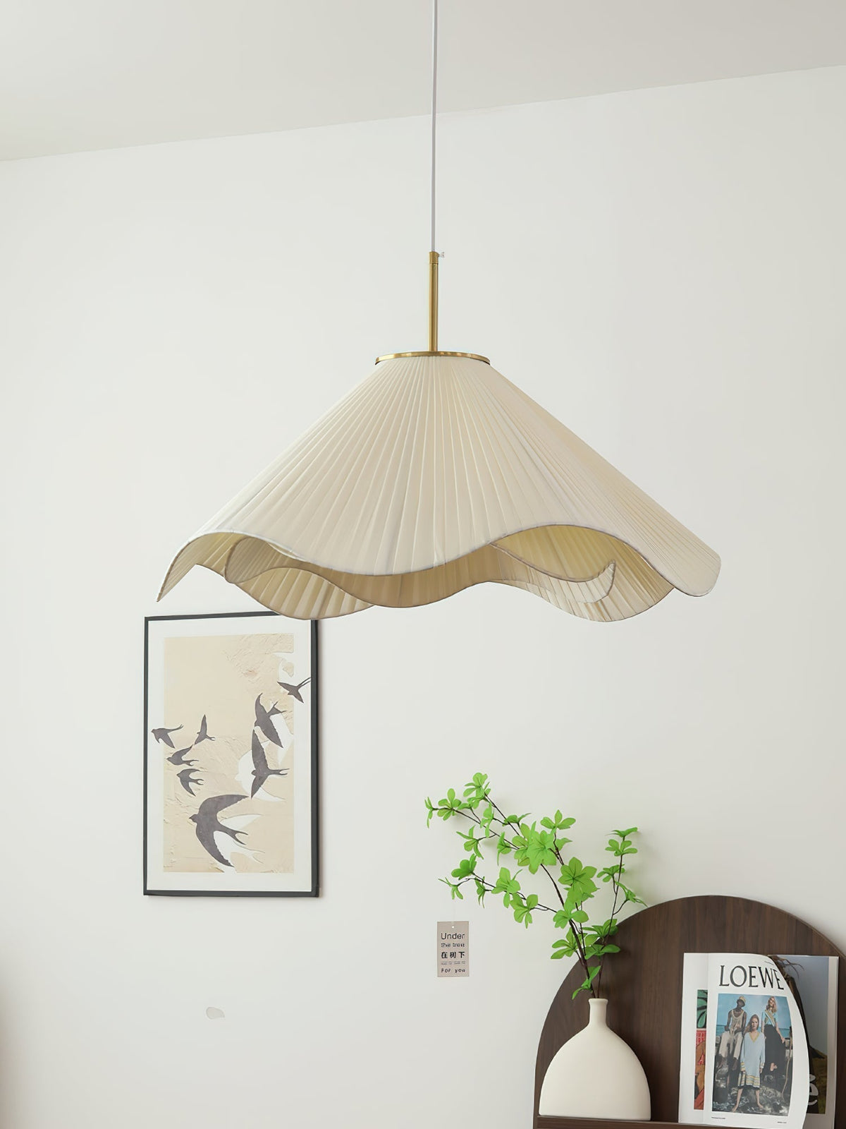Drift Minimalistische hanglamp van stof
