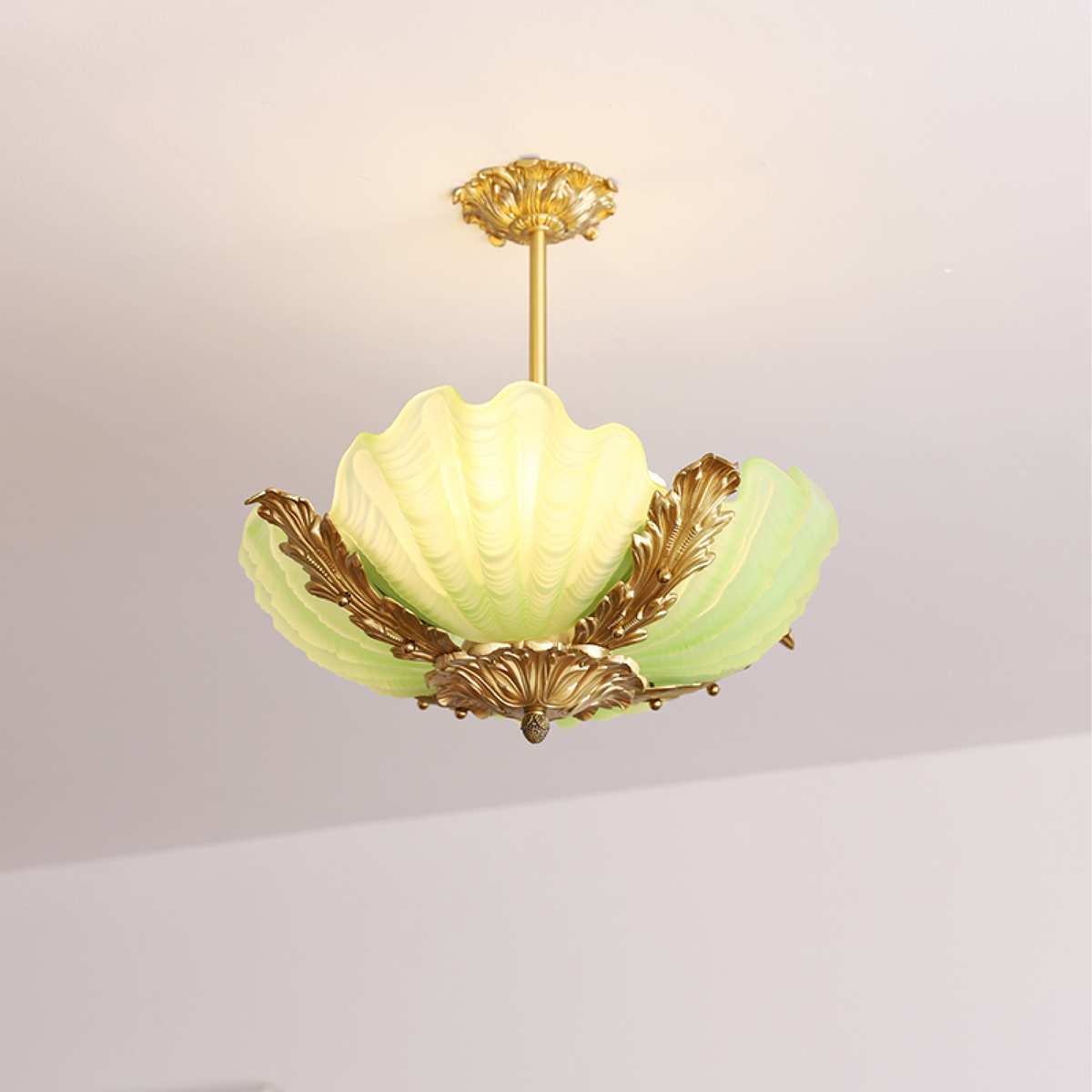 Nacisian kroonluchter met schelpglas