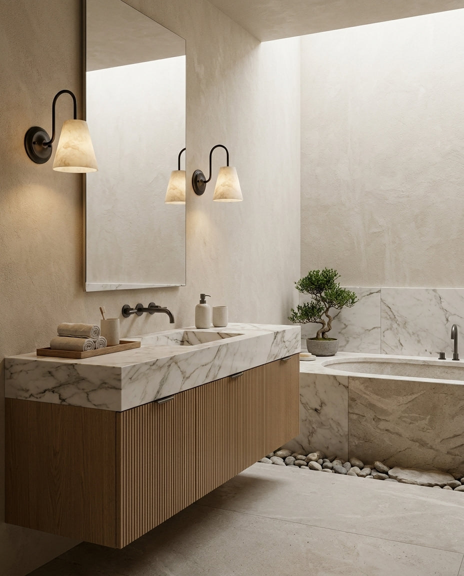 Bexstone Albasten wandlamp