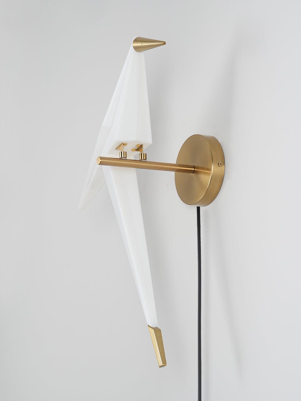 Visileth Noordse kunst kraan wandlamp met stekker goud