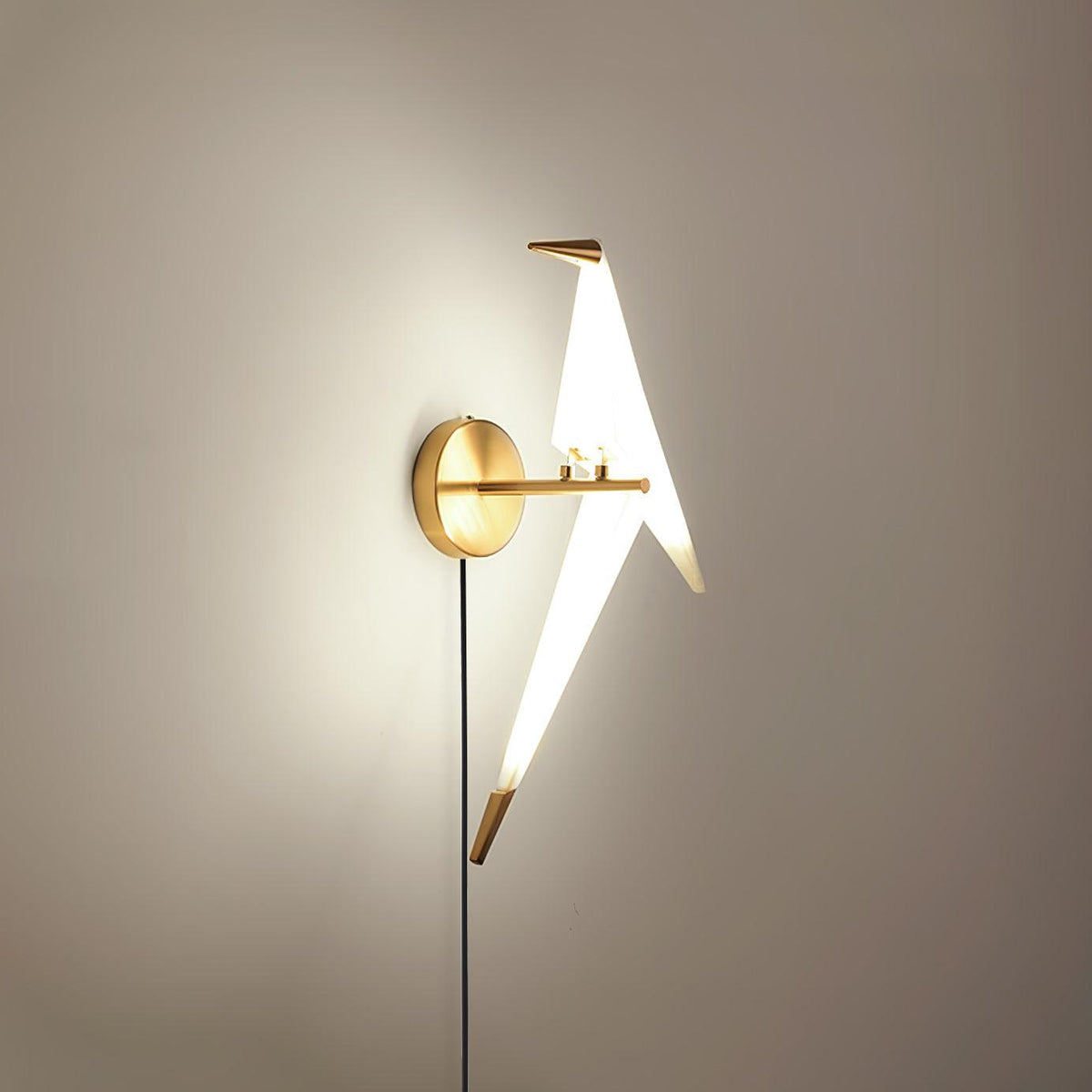 Visileth Noordse kunst kraan wandlamp met stekker goud