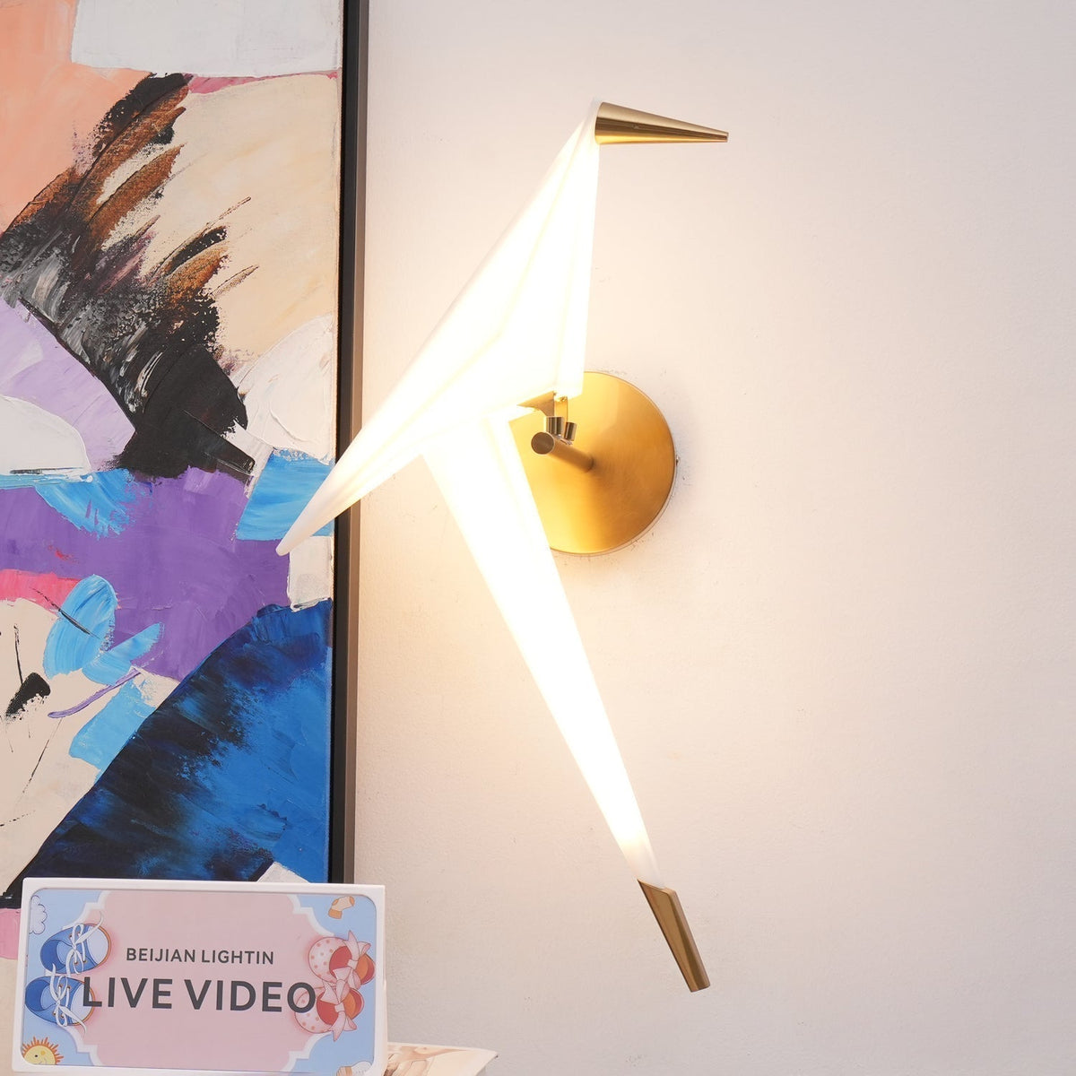 Visileth Noordse kunst kraan wandlamp met stekker goud