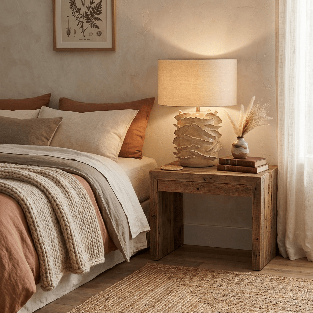 Rosalinde keramische tafellamp in beige
