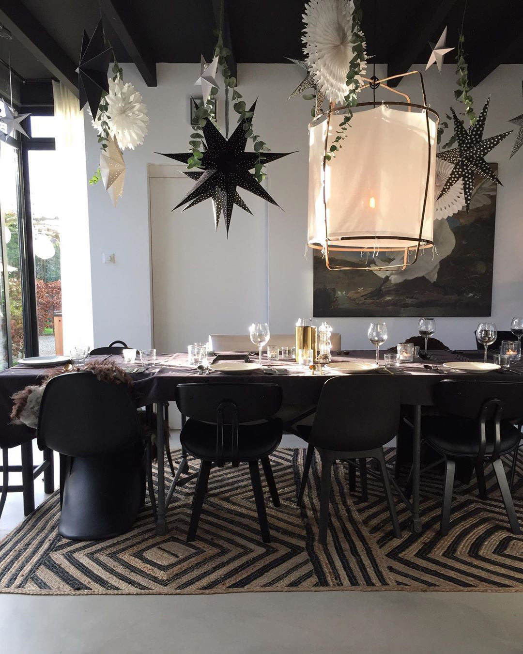 Arioelia hanglamp met bamboe lampenkap voor de woonkamer