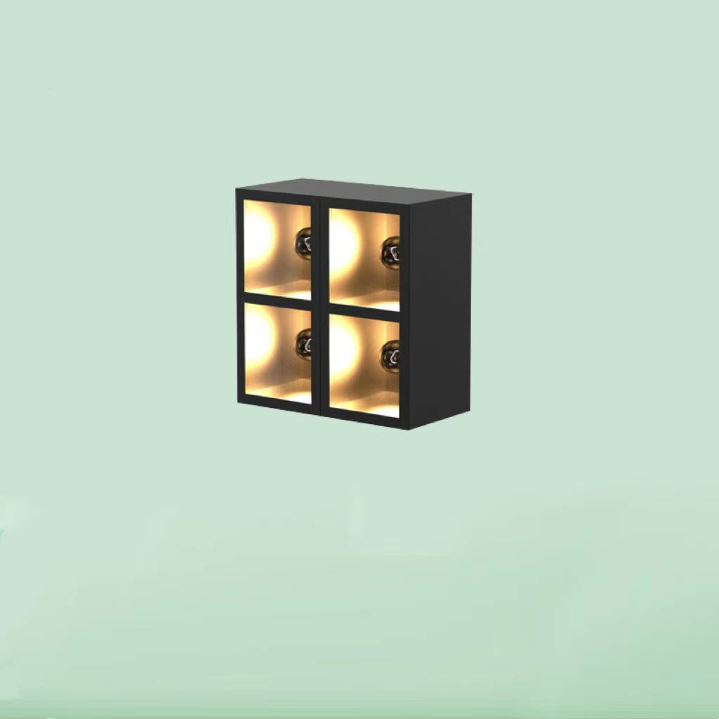 Orr Moderne Design Vierkant LED Wandlamp Metaal Zwart Buiten