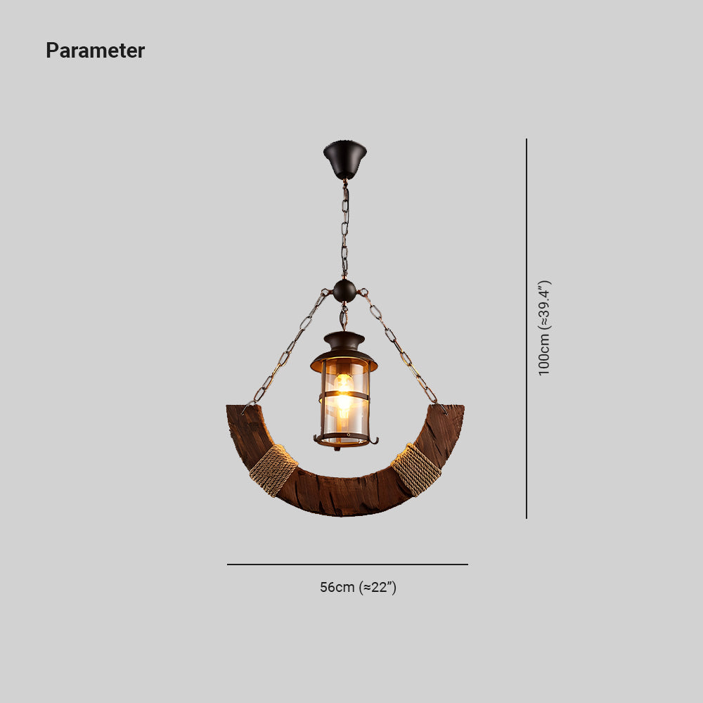 Austin Decoratief LED Hanglampen Hout Bruin Woonkamer/Eetkamer