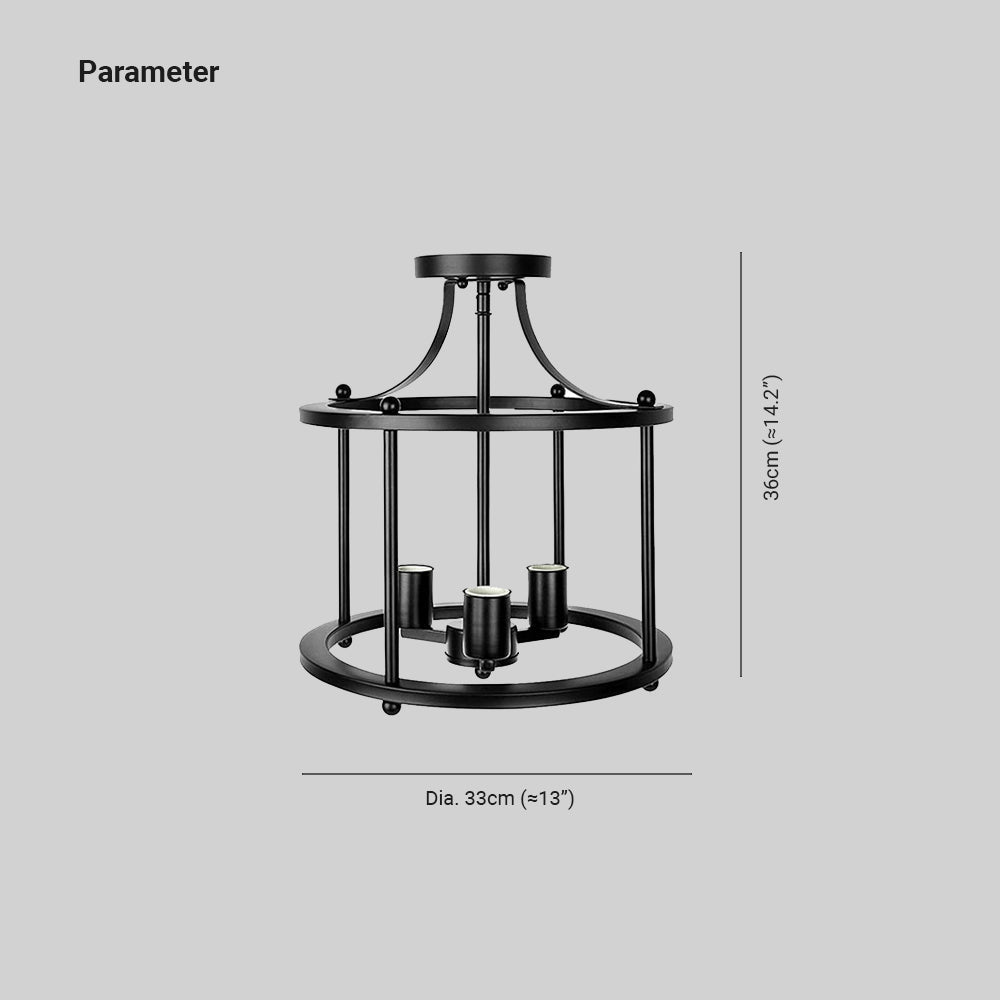 Alessio Industriele LED Plafondlamp Zwart Metaal Eettafel Woon/Slaapkamer