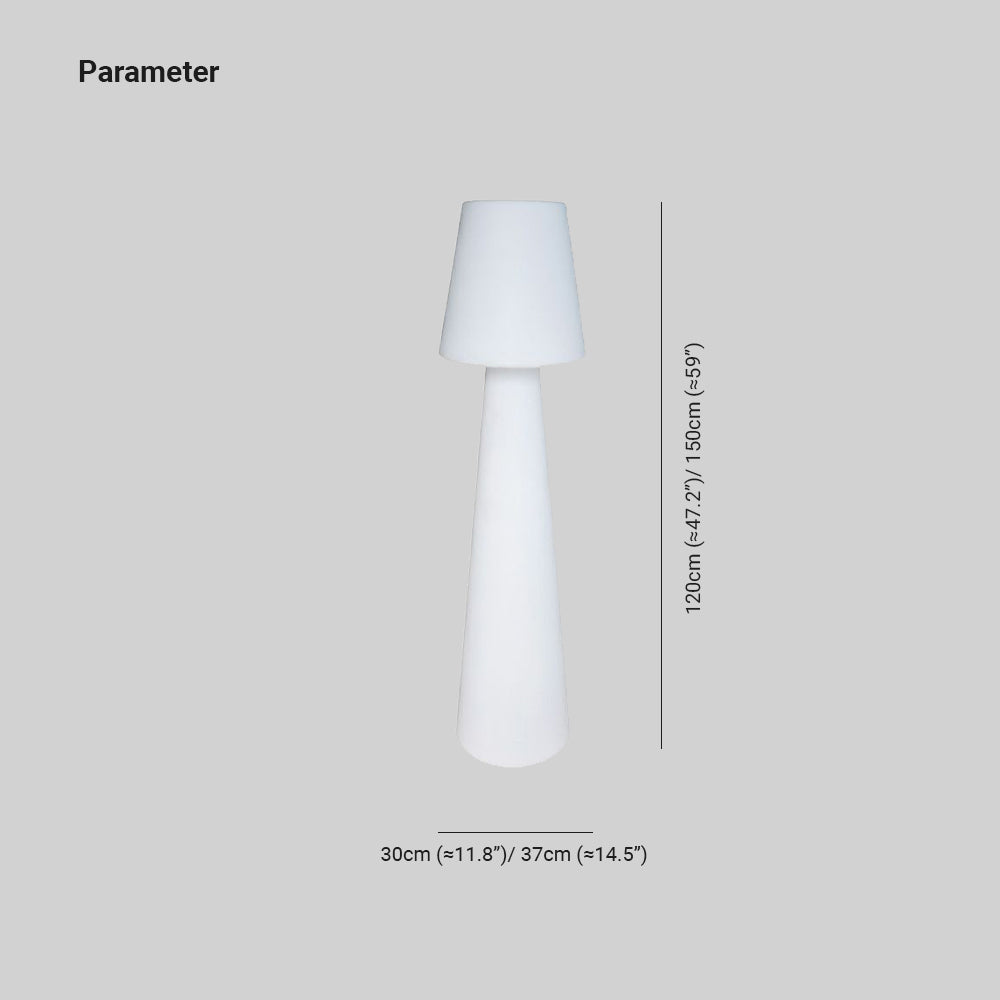 Pena Moderne LED Buitenlamp Oplaadbaar Wit Acryl Tuin/Stoeprand