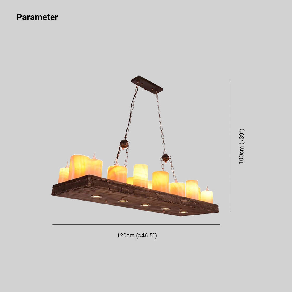 Austin Retro Hanglamp Boerderij Kroonluchter Metaal/Glas/Hout Slaapkamer/Woonkamer