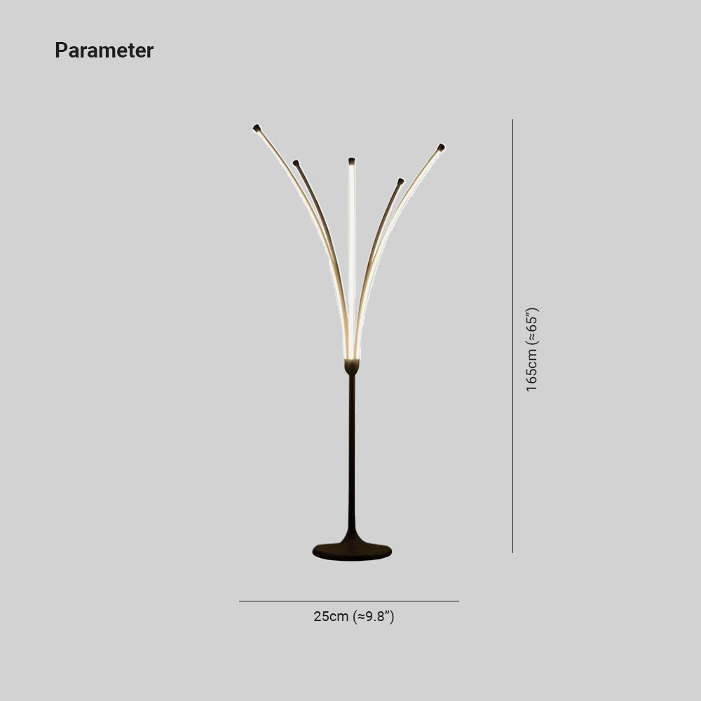 Edge Minimalistische Design LED Vloerlamp Zwart Woon/Slaapkamer Metaal&Acryl