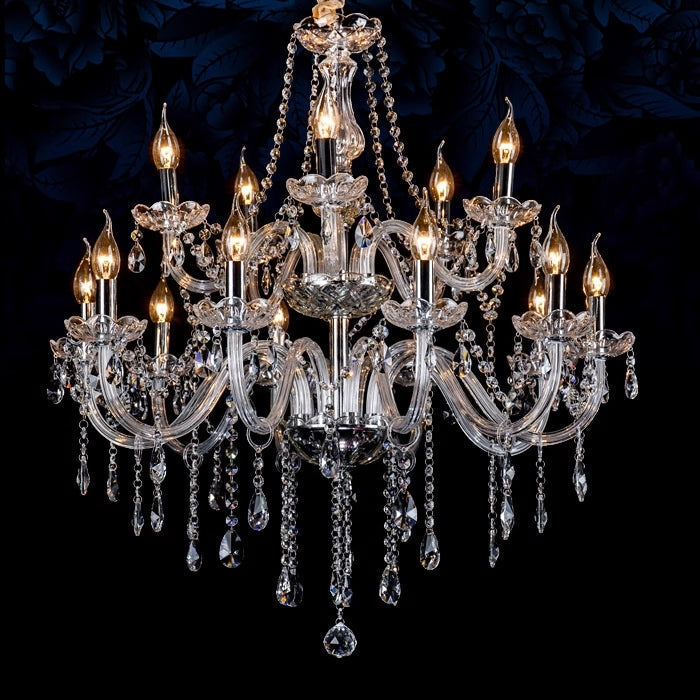 Silva Vintage Design LED Kroonluchter Glas Woonkamer Keuken