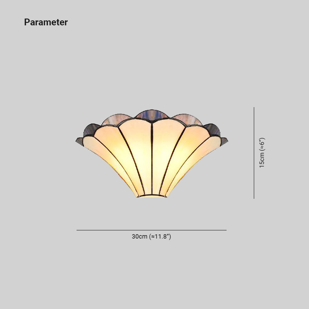 Alessio Decoratieve Glazen LED Wandlamp Met Bloem, Beige, Woonkamer