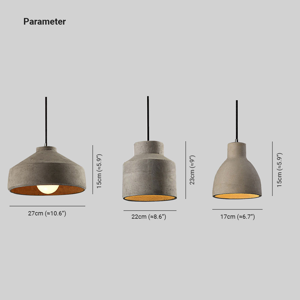 Byers Moderne Koepel LED Hanglamp Grijs Metaal/Cement Slaapkamer