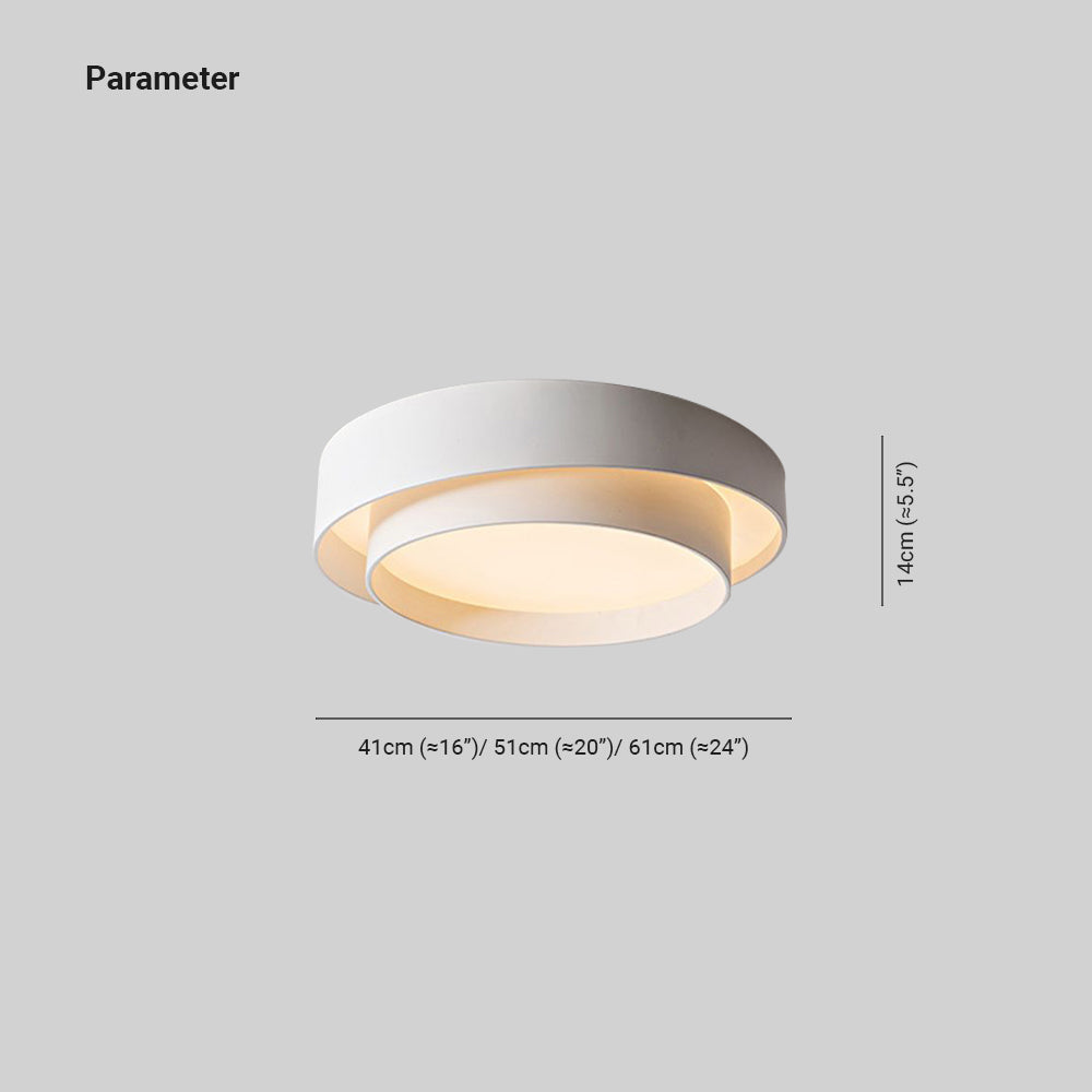Quinn Moderne Design LED Plafondlamp Metaal Wit Woonkamer Keuken