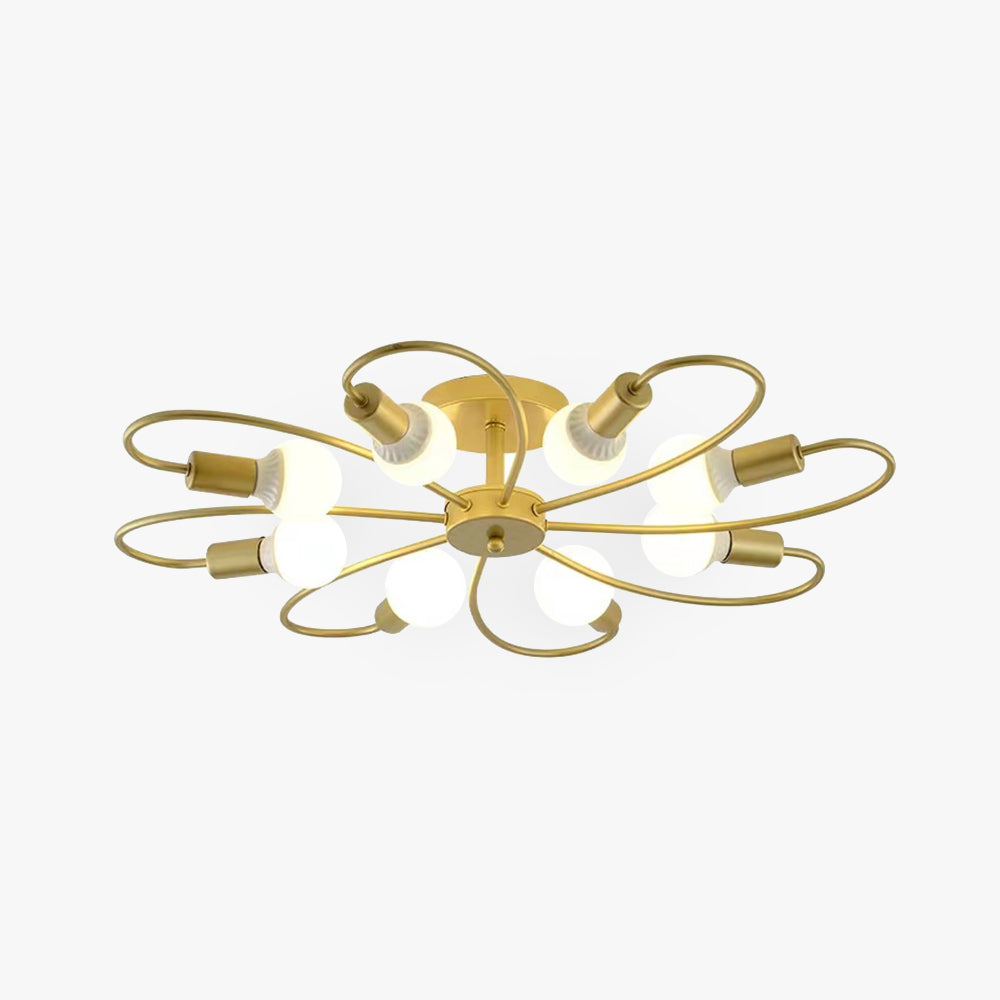 Valentina Industriele LED Plafondlamp Zwart Goud Metaal Slaapkamer