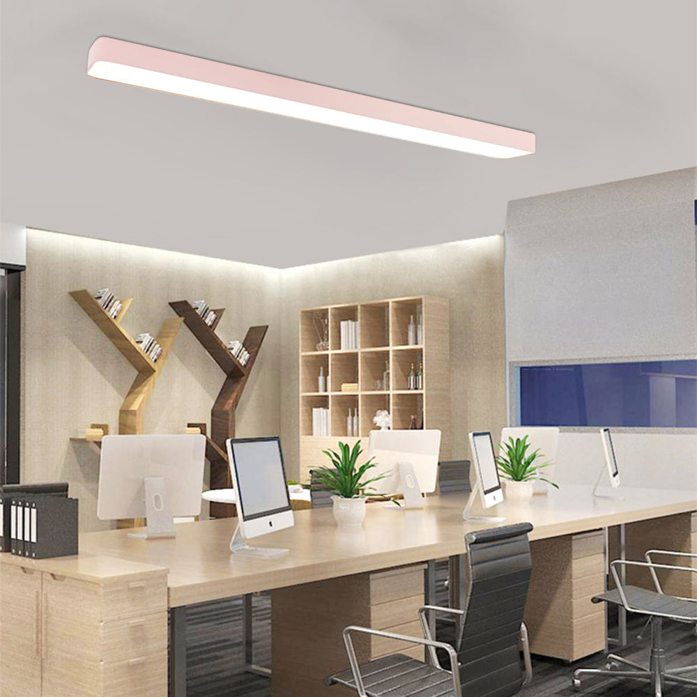 Edge Moderne Design LED Plafondlamp Wit/Roze Kinder/Slaapkamer Metaal&Acryl
