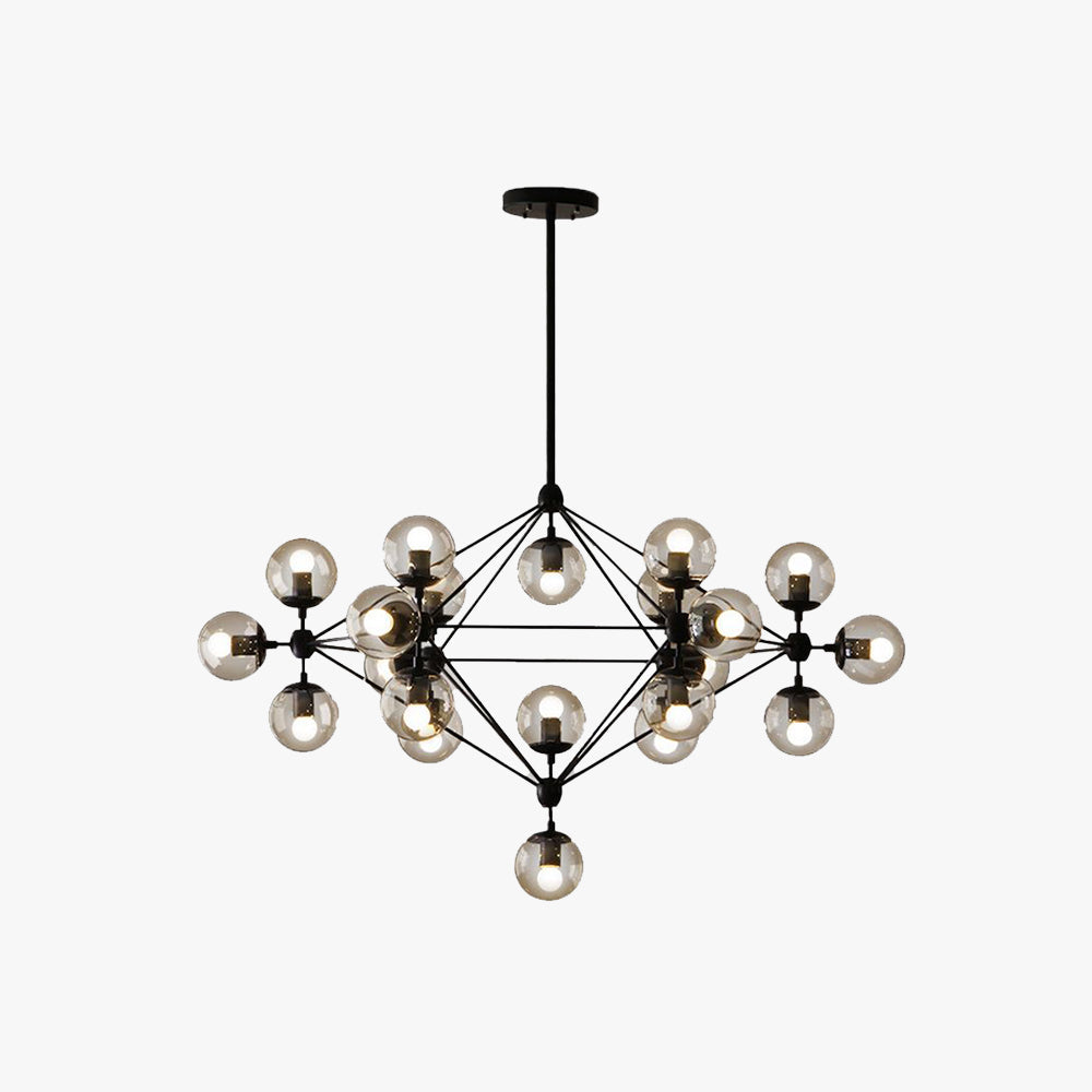 Valentina Modern Bubble LED Hanglampen Zwart Glas Metaal Slaapkamer