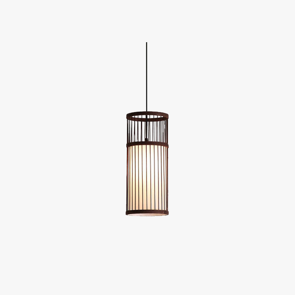 Ozawa Ronde LED Hanglamp Hout/Koffie Metaal/Bamboe Eetkamer