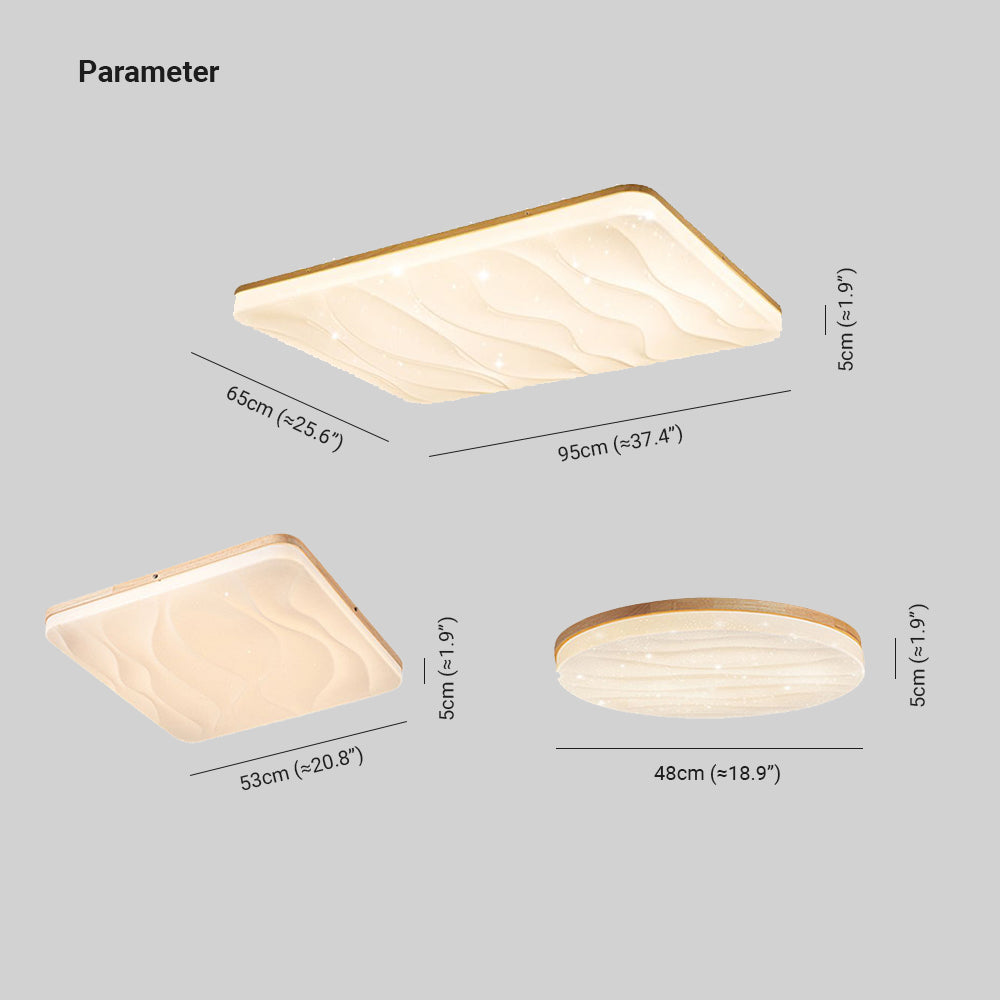 Ozawa Moderne LED Plafondlamp Hout Acryl Slaapkamer/Studiezaal