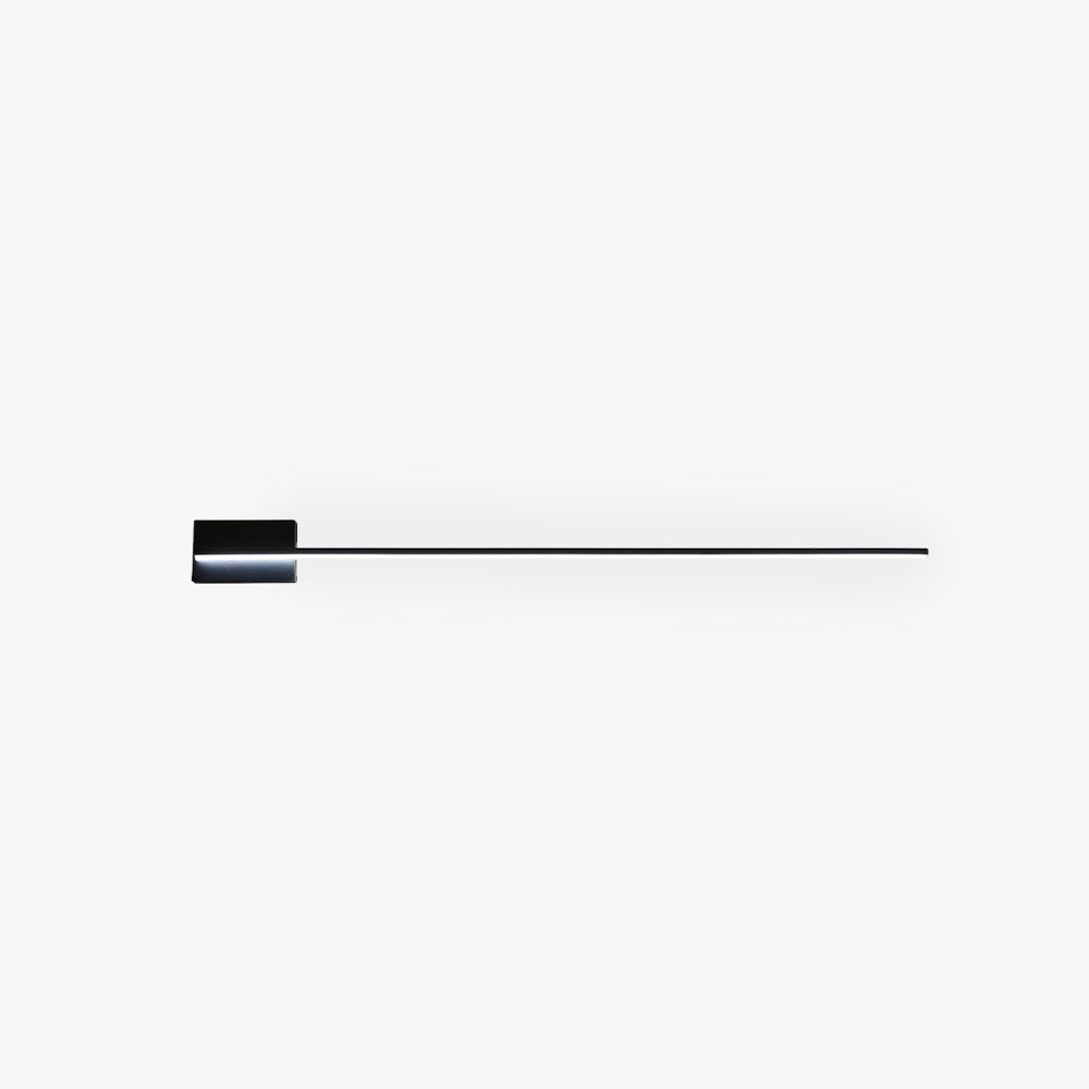 Edge Minimalistische Lineaire Metalen Wandlamp, Zwart