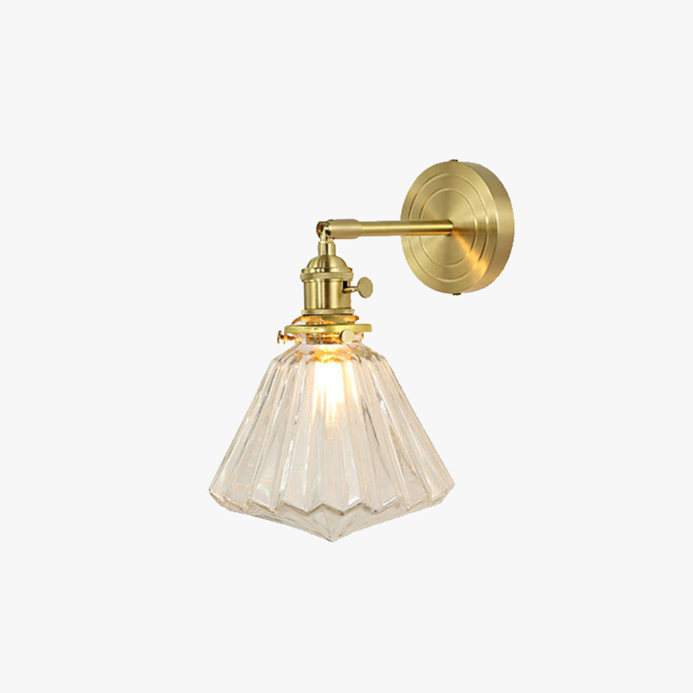 Hailie Design Bol/Bloem LED Wandlamp Metaal/Glas Goud Slaap/Woon/Badkamer