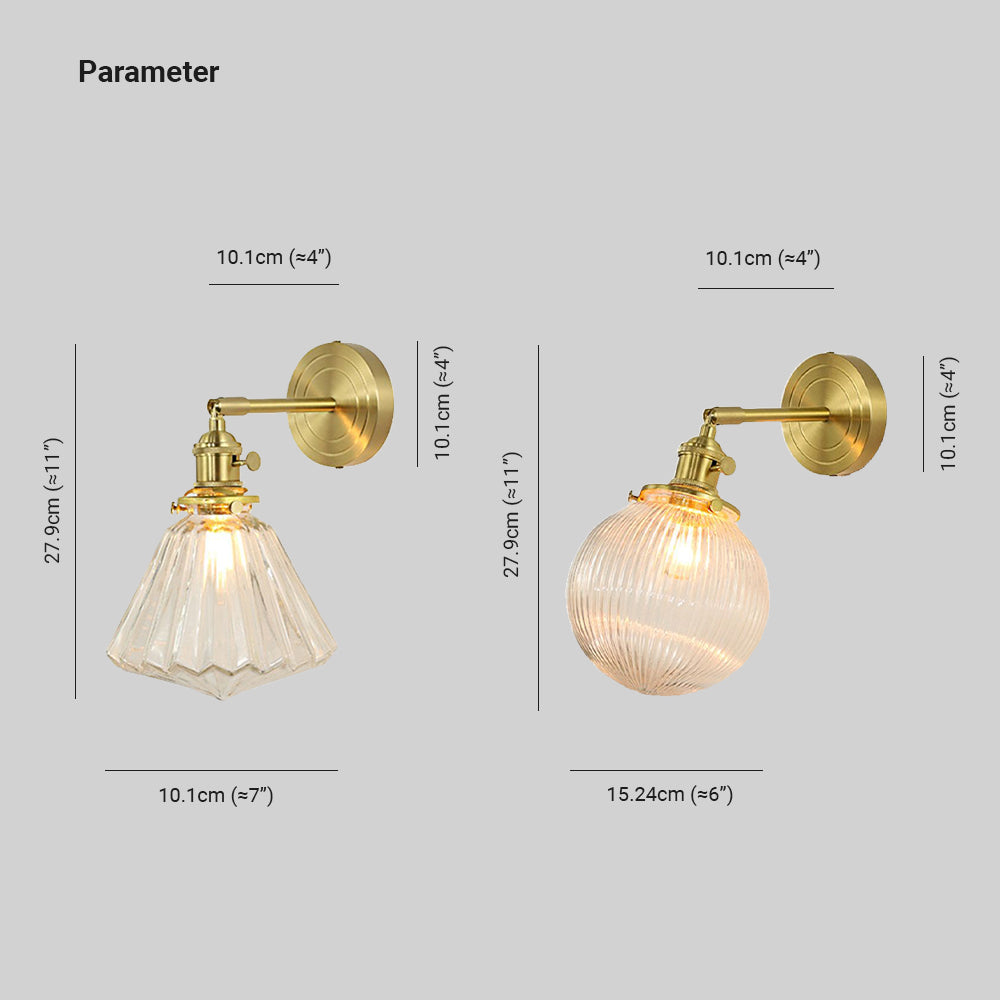 Hailie Design Bol/Bloem LED Wandlamp Metaal/Glas Goud Slaap/Woon/Badkamer