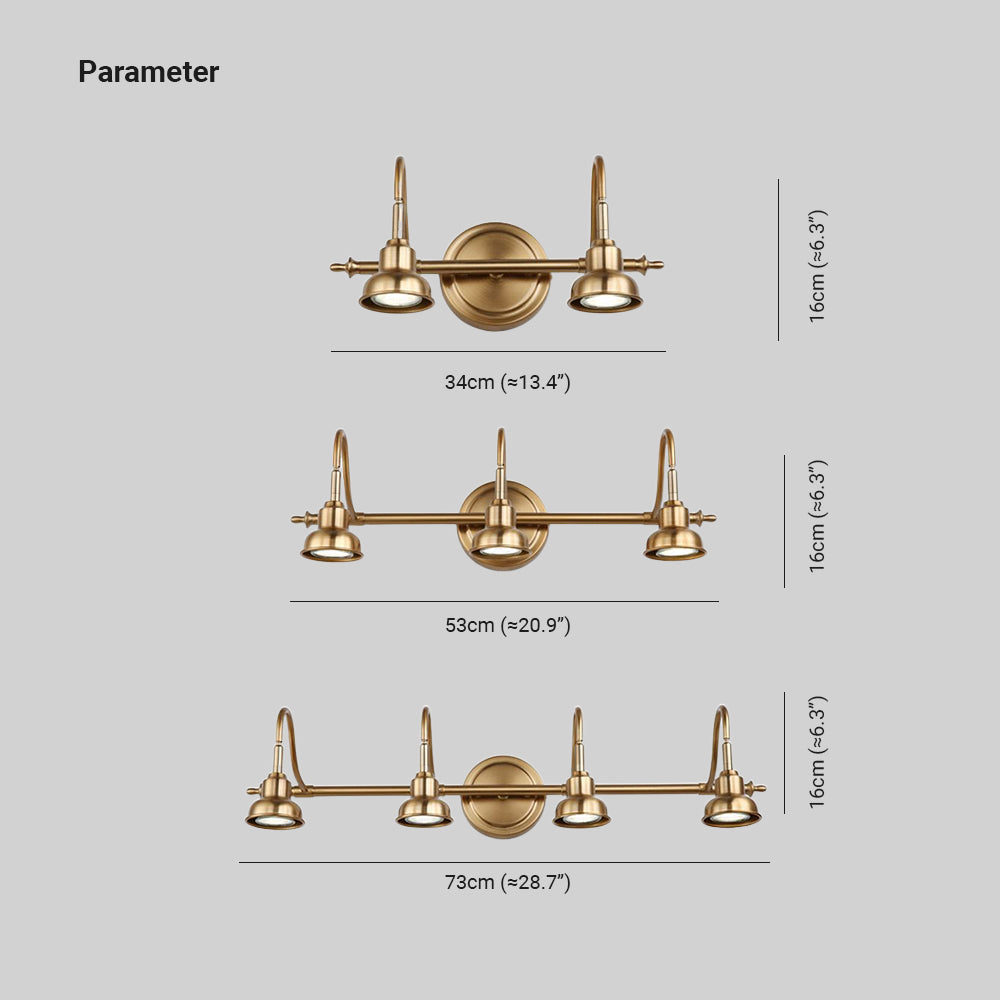 Eryn Design LED Wandlamp Metaal Goud Slaapkamer/Woonkamer/Badkamer