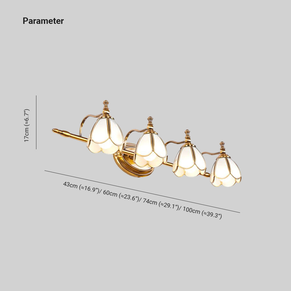 Félicie Design Bloem LED Wandlamp Metaal/Glas Geel/Wit Slaap/Woon/Badkamer