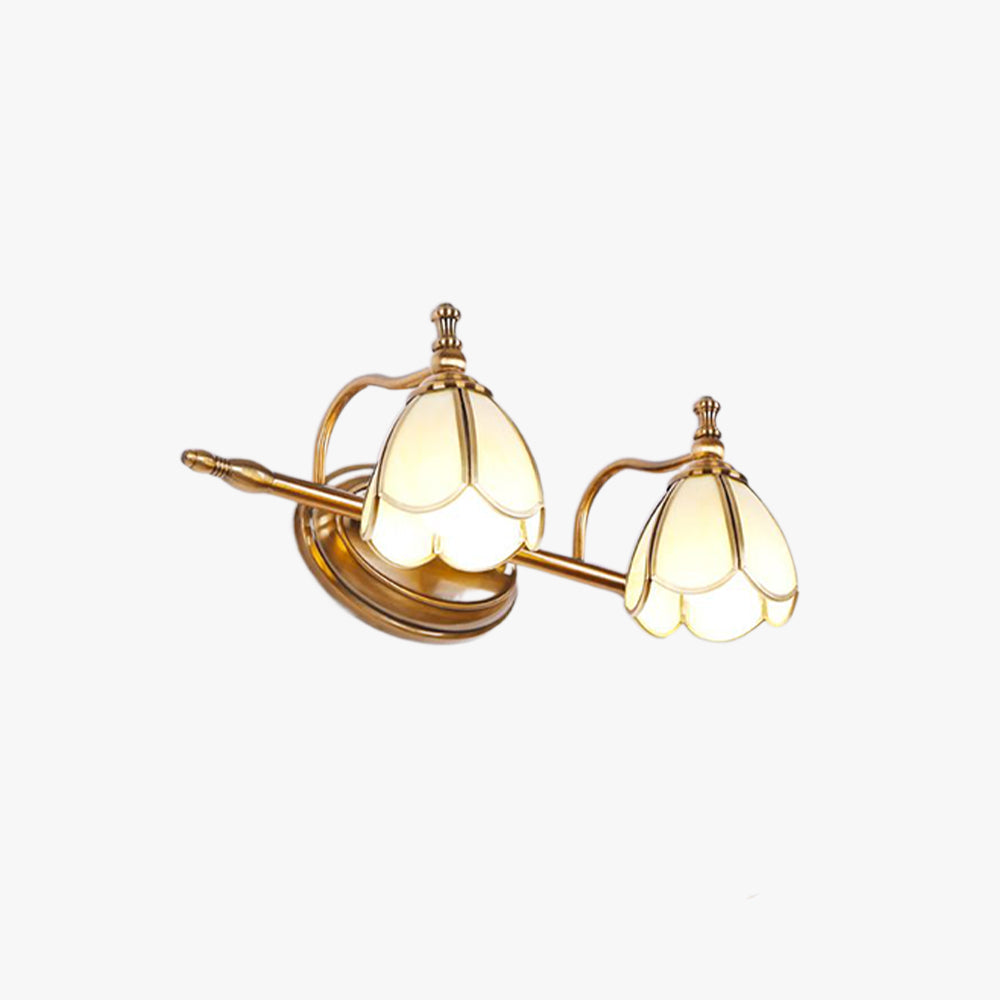 Félicie Design Bloem LED Wandlamp Metaal/Glas Geel/Wit Slaap/Woon/Badkamer